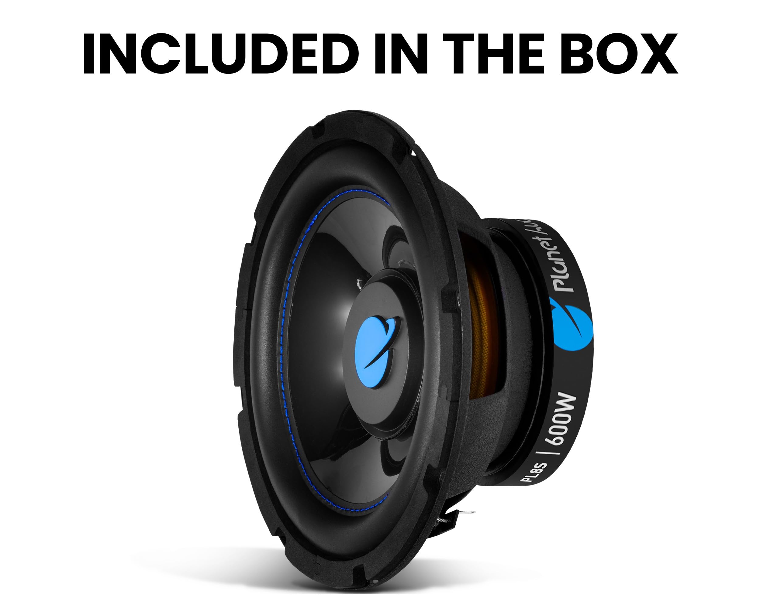 Planet Audio Anarchy Series PL8S 8 Inch Car Subwoofer - 600 Watts Max, Single 4 Ohm Voice Coil, Sold Individually, Hook Up to Amp