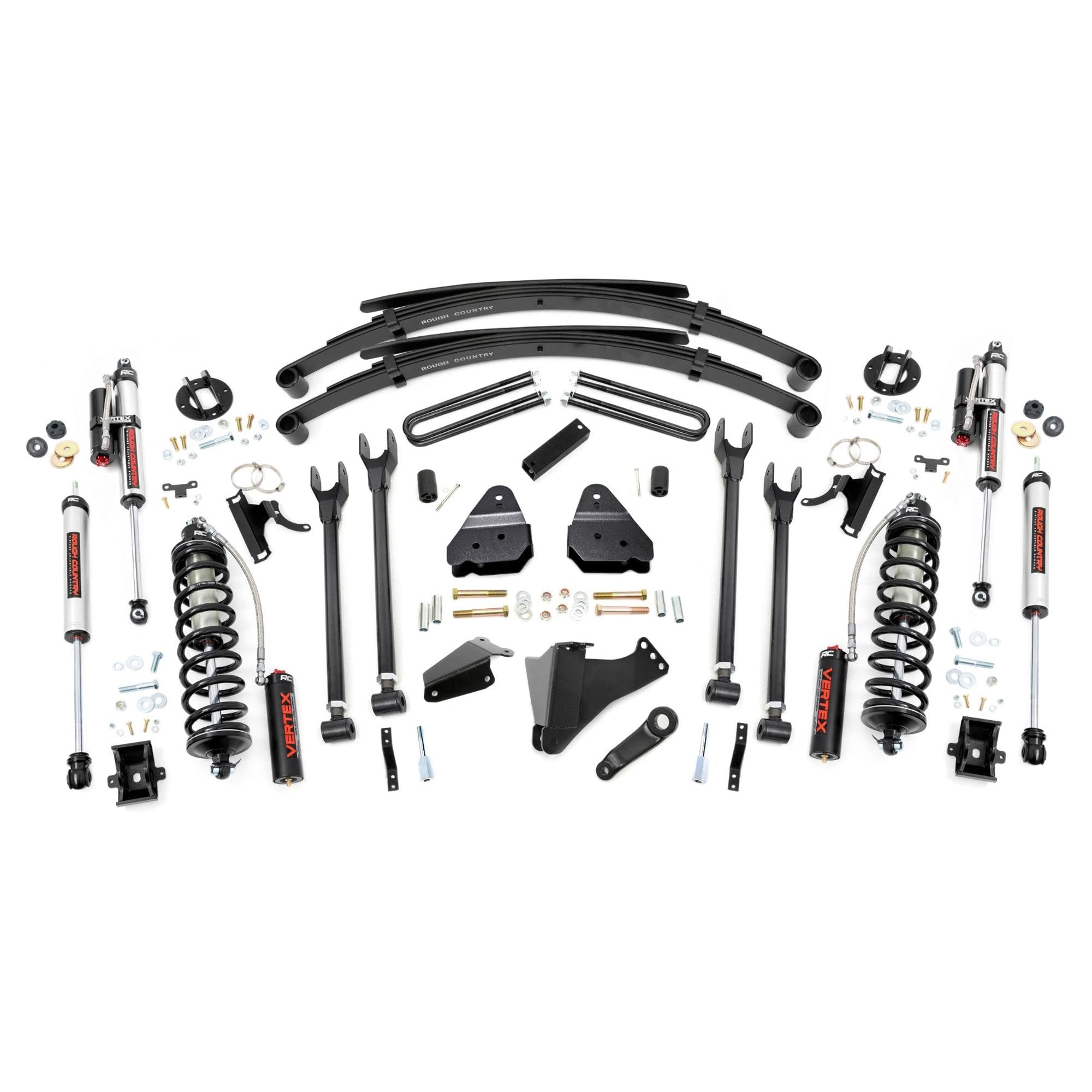 6" Rough Country Coilover Lift Kit for 05-07 Ford Super Duty | 4 Link - 58359