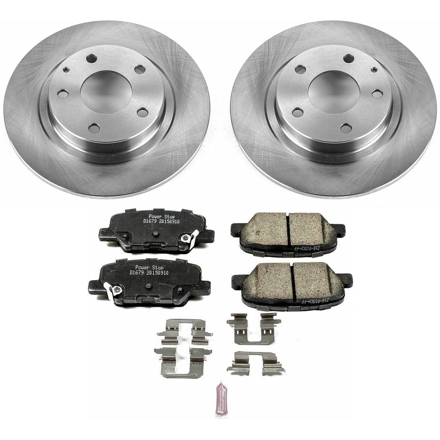 Power Stop KOE6969 Rear Replacement Brake Kit-OE Brake Rotors & Ceramic Brake Pads For Mazda 6 2014-2015 [Model Specific]
