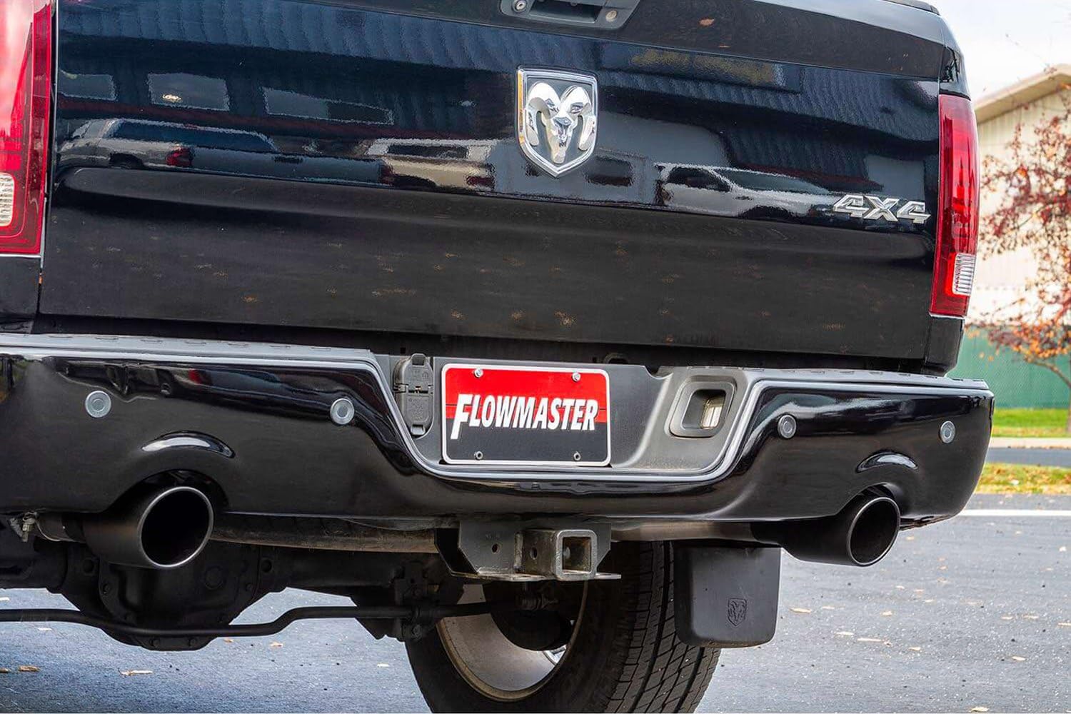 Flowmaster FlowFX 717860 Cat-Back Exhaust Kit Dual 2.5 Inch 409 Stainless Steel Tailpipes 4.5 Inch Black Ceramic 304 Stainless Steel Tips Compatible with 2009-2024 Classic Body Ram 1500 5.7L Hemi