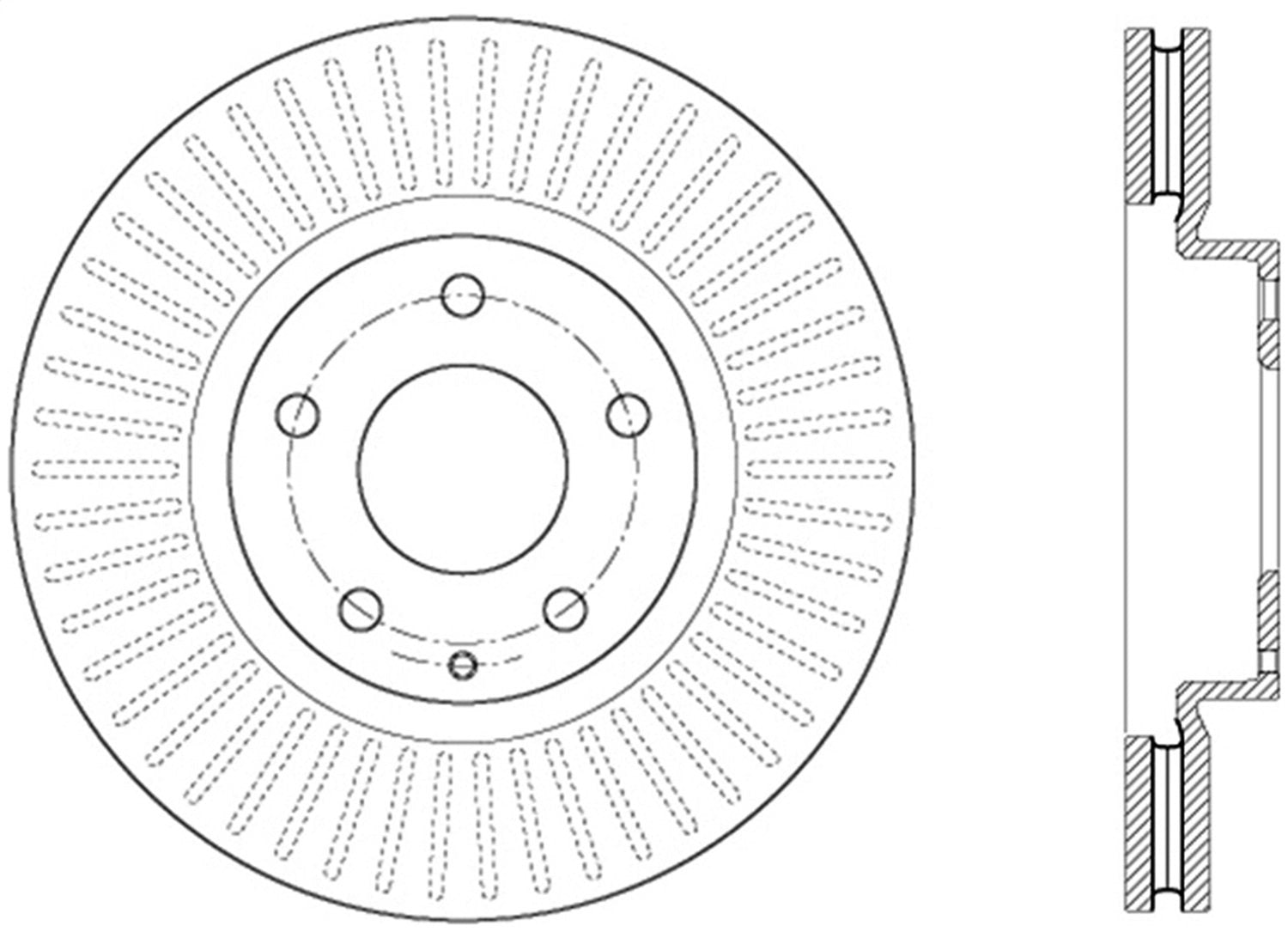 Front Right StopTech 126.45084SR Automotive Replacement Sport Slotted Disc Brake Rotor Fits Select 2014-2016 Mazda 6, 2013-2017 Mazda CX-5