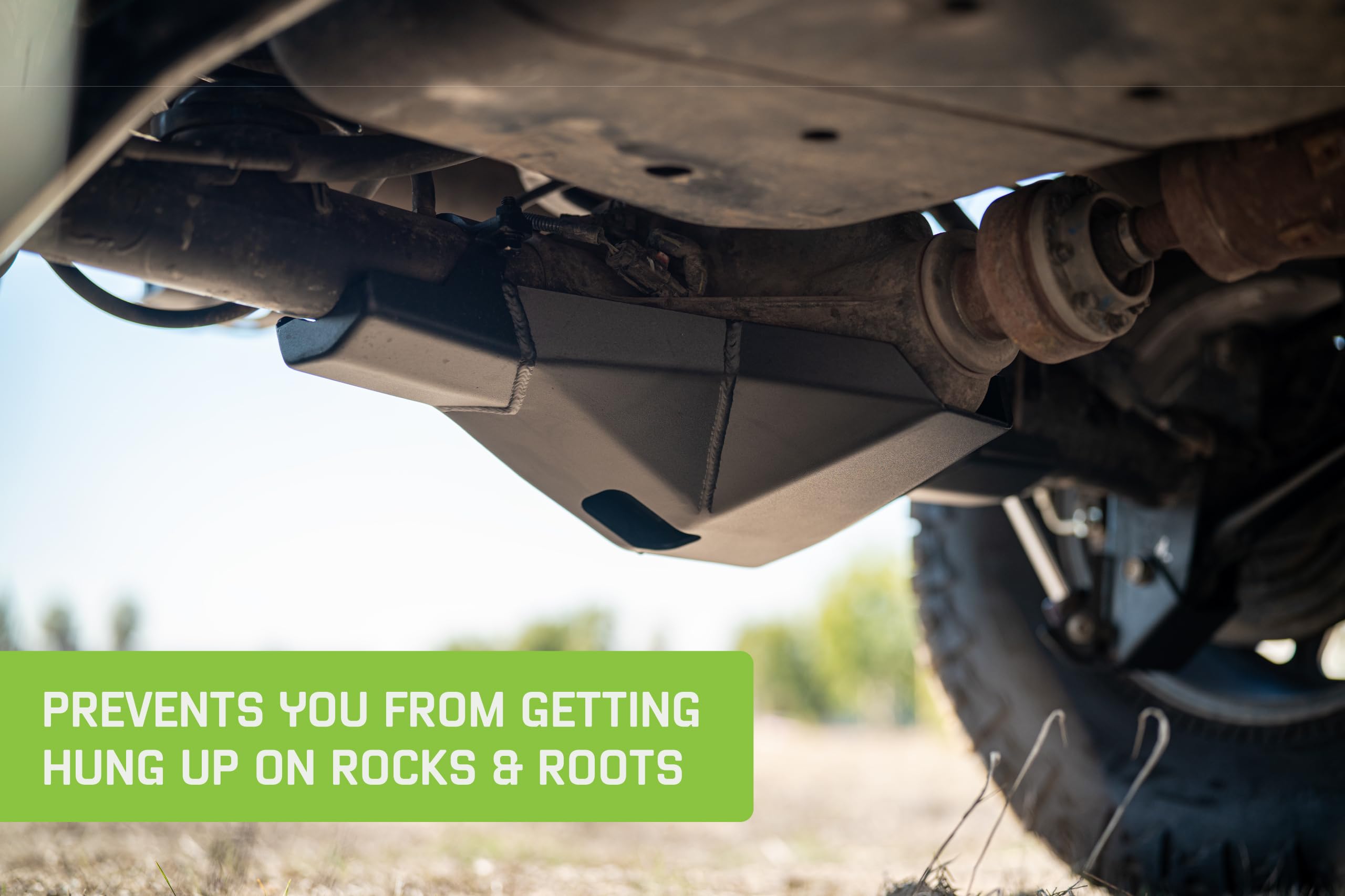 Rear Differential Skid Plate DV8 Offroad for 2007-2018 Jeep Wrangler JK w/Dana 44 Rear Axle | Pinion Skid Prevents Oil Leaks & Getting Hung Up on Rocks | Rigid Design | Steel | Powder Coated Finish