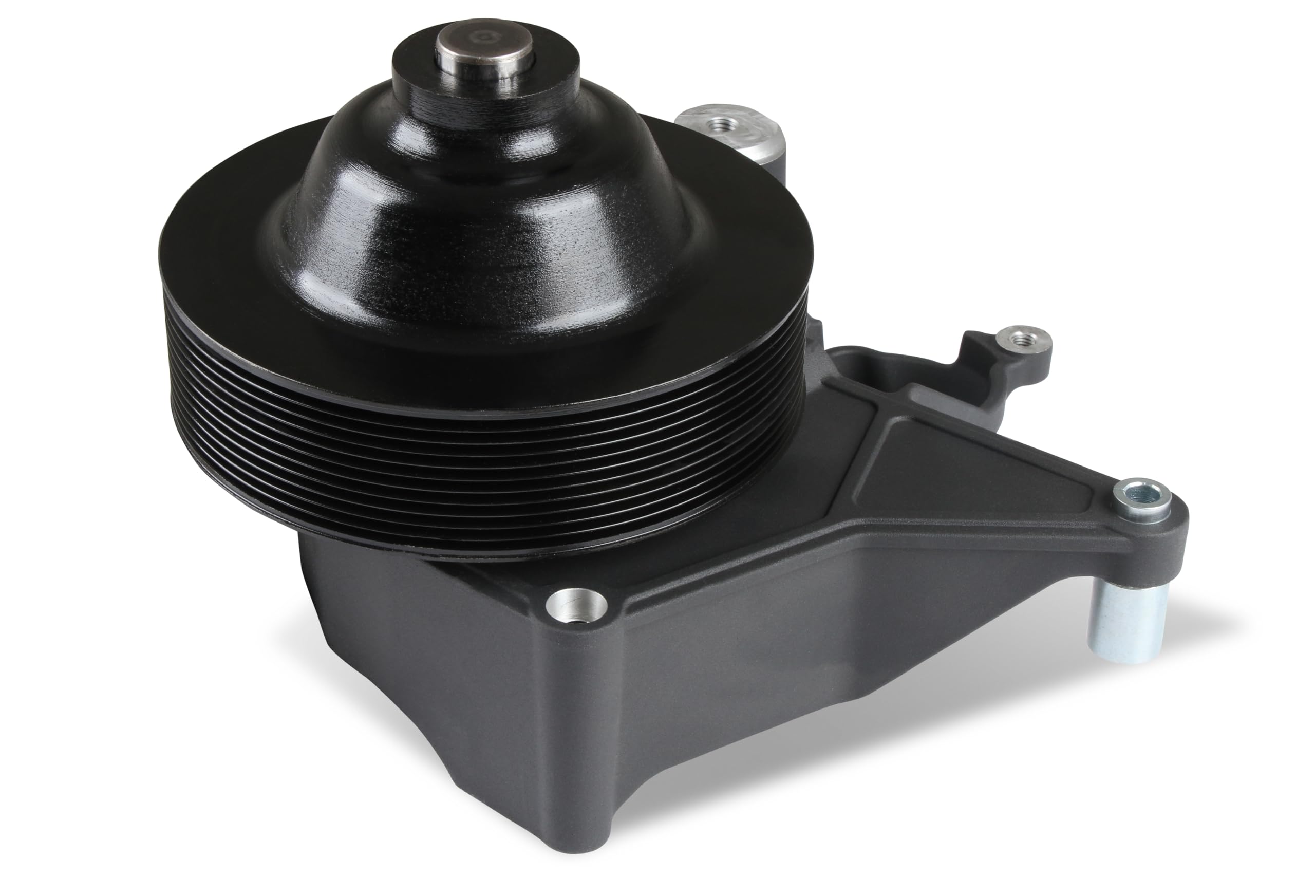 Power Steering Bracket Kit Holley 97-334BK with Long Spacer Black