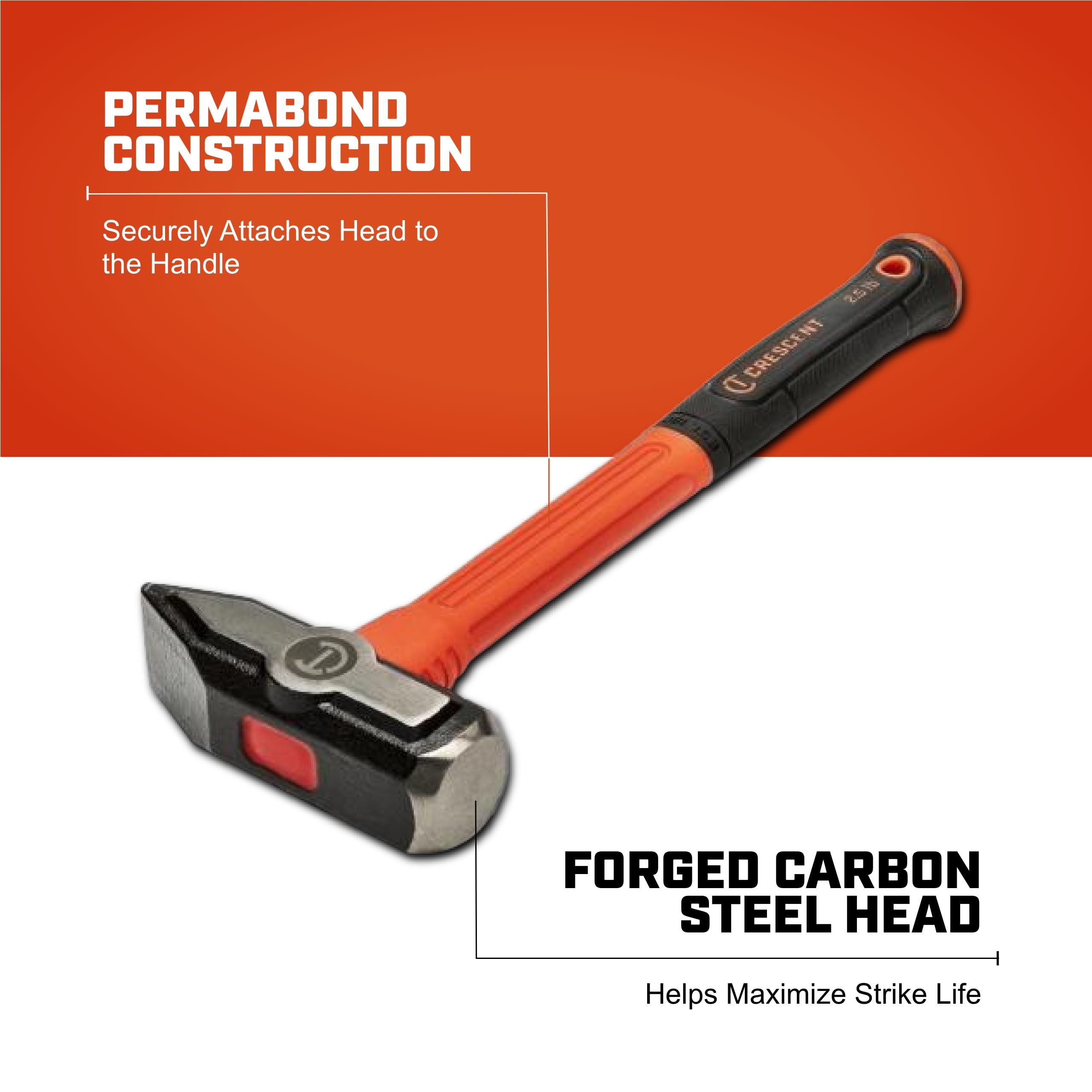 HAMMER CRESCENT, 2.5LB BLACKSMITH, FIBERGLASS (CHFBS40)