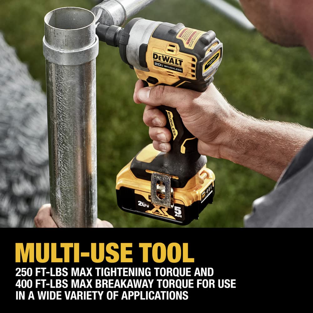 20V MAX* DEWALT DCF911P2 1/2 in. Cordless Impact Wrench with Hog Ring Anvil Kit