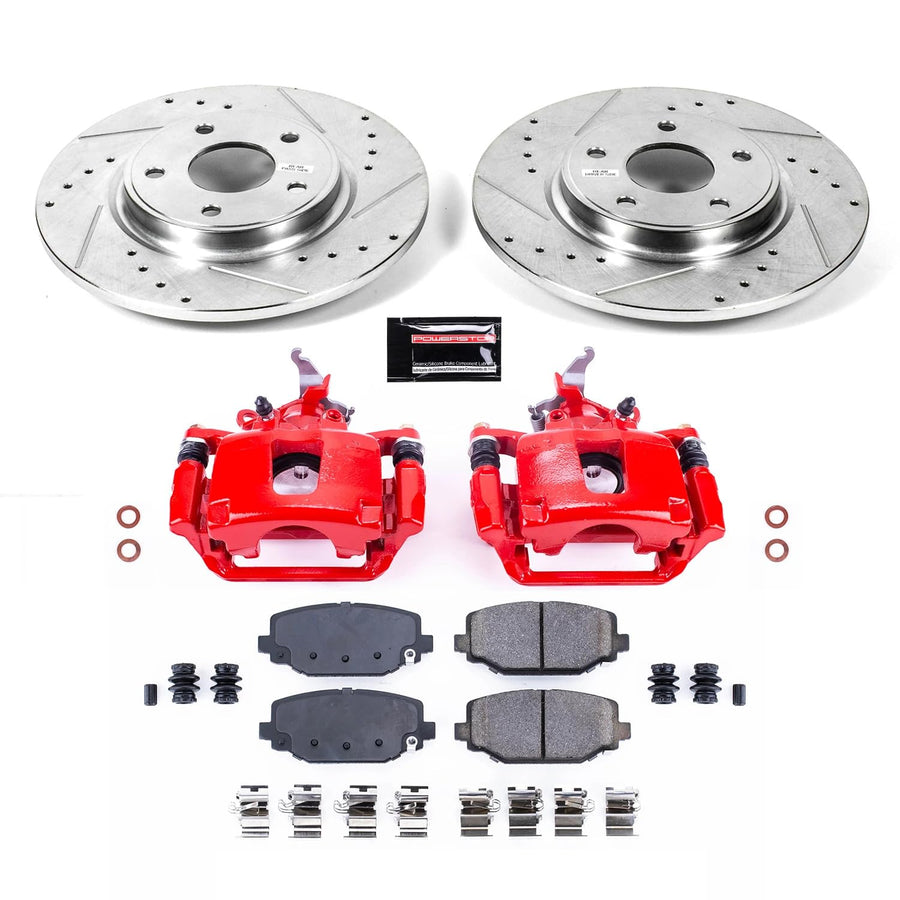 Power Stop Z23 Daily Driver KC5961B Rear Brake Caliper Kit-Drilled/Slotted Rotor, Brake Pads & Calipers For Dodge Journey 2012-2020 [Model Specific]