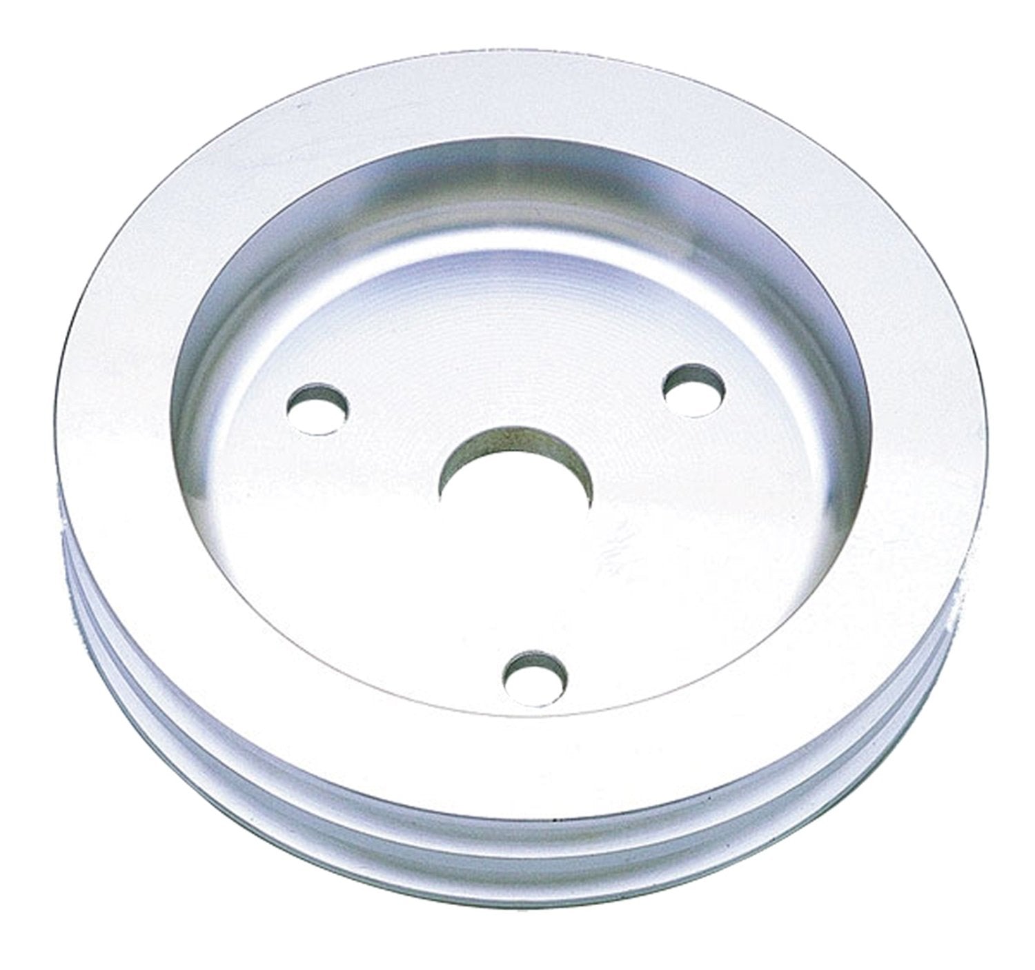 Polished Aluminum Trans-Dapt 6053 Double-Groove Crankshaft Pulley