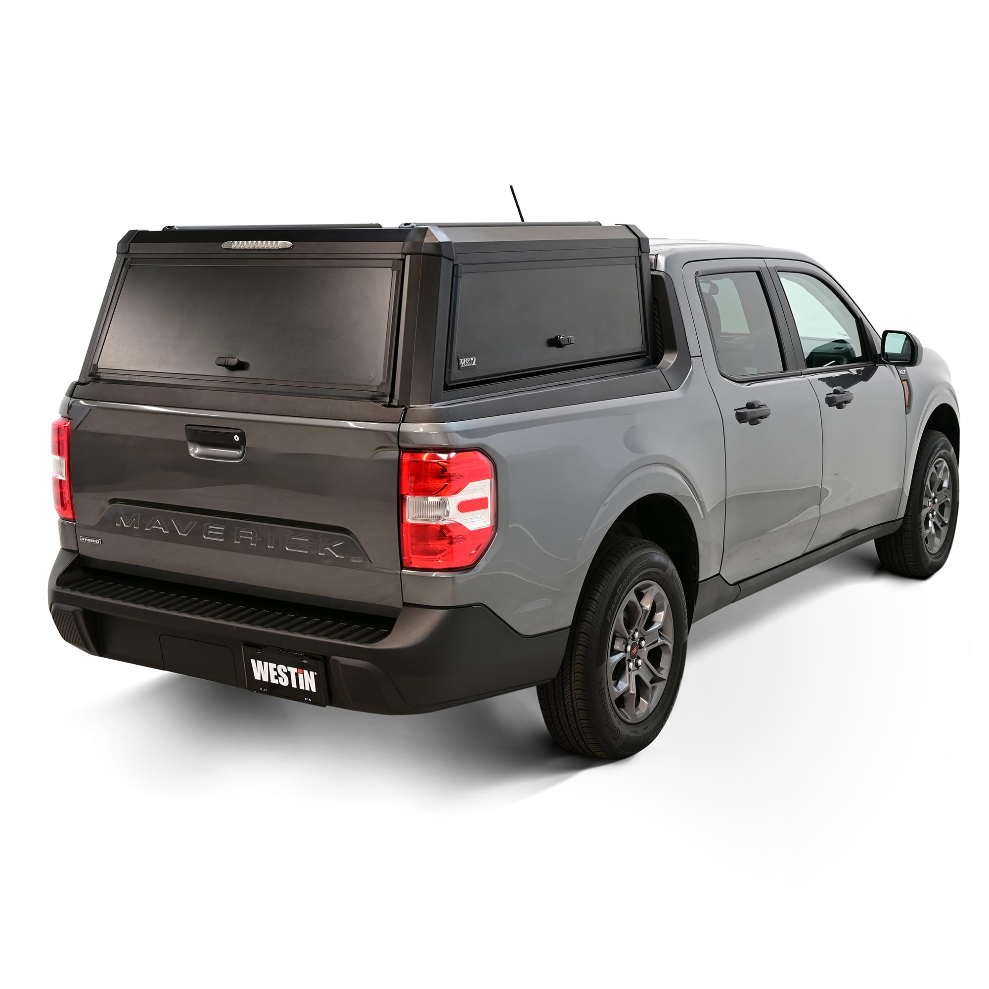 Westin EXP Truck Cap Hi-Top 16-15795 with Solid Front Glass fits 2022-2024 Maverick Hi-Top Matte Black