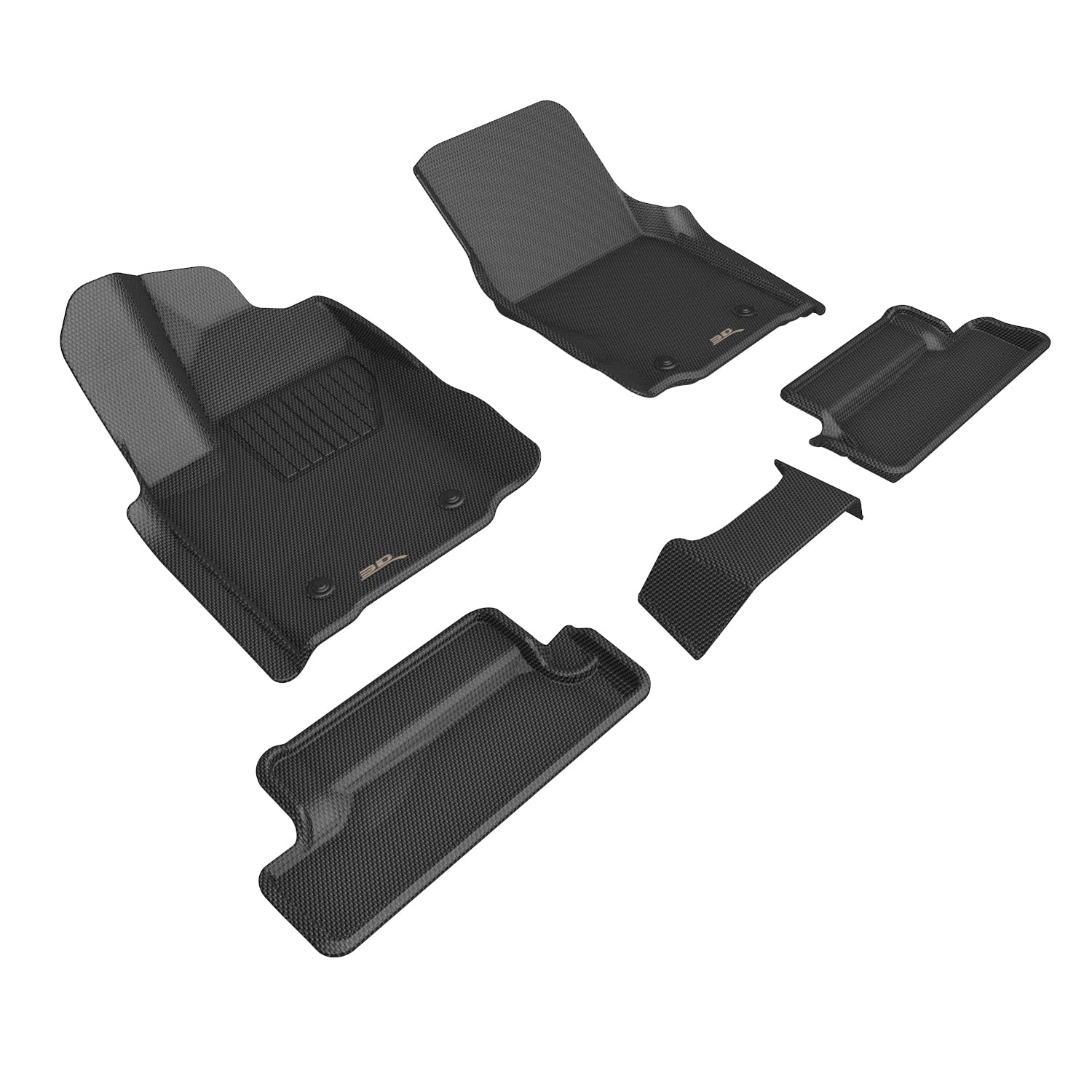 Kagu Floor Mat 3D MAXpider Custom Fit (Black) Compatible with Toyota Tacoma Xtracab 2024-2026 - Full Set