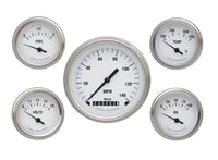 White Hot Classic Instruments Five Gauge Set