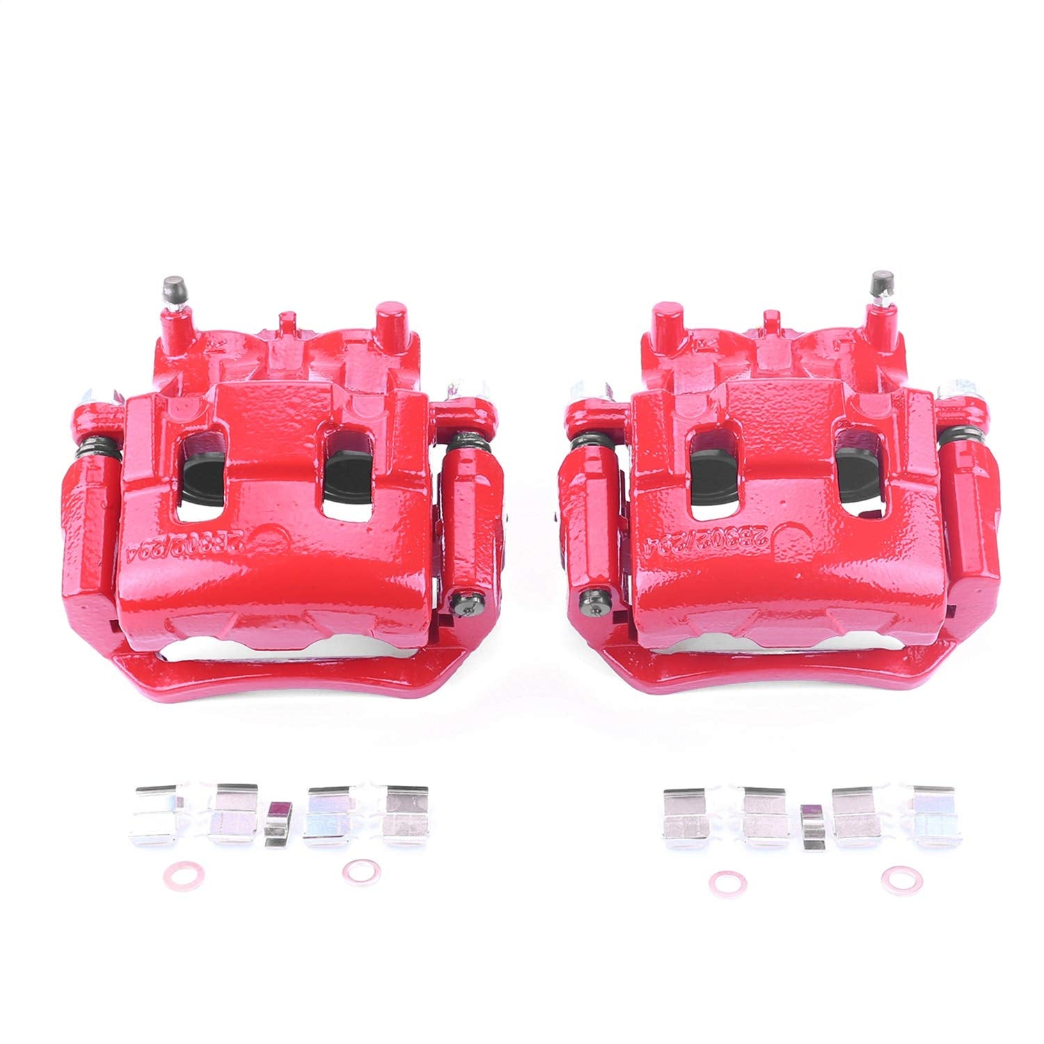 Power Stop S5026A Front Pair of High-Temp Red Powder Coated Calipers For Ford Edge 2007-2014, Lincoln MKX 2007-2009 [Model Specific]