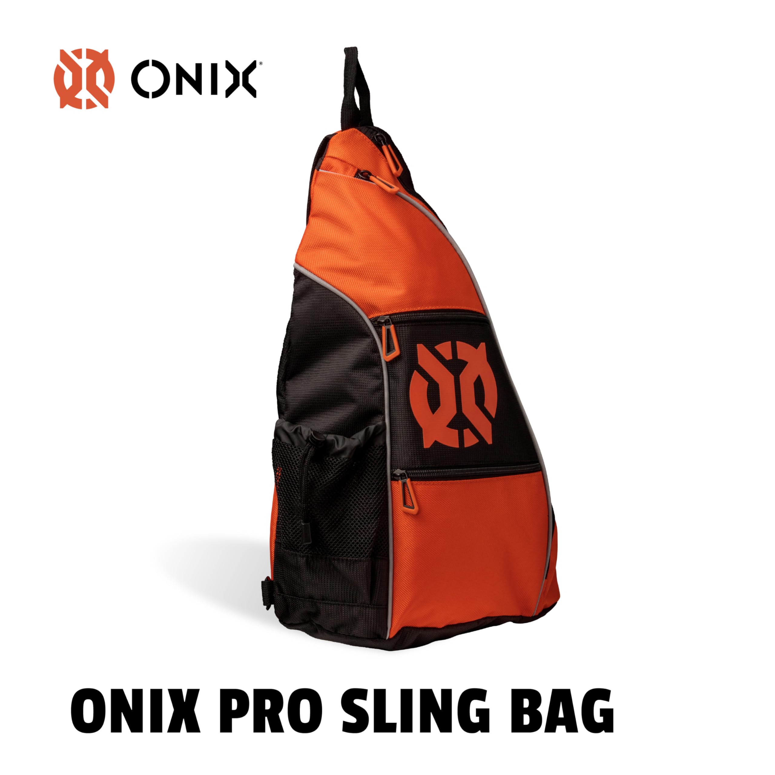 ONIX Pro Team Pickleball Sling Bag - Long Lasting Durability with Easy to Carry Single Strap Hook and Loop Closure and Two Zip Pockets