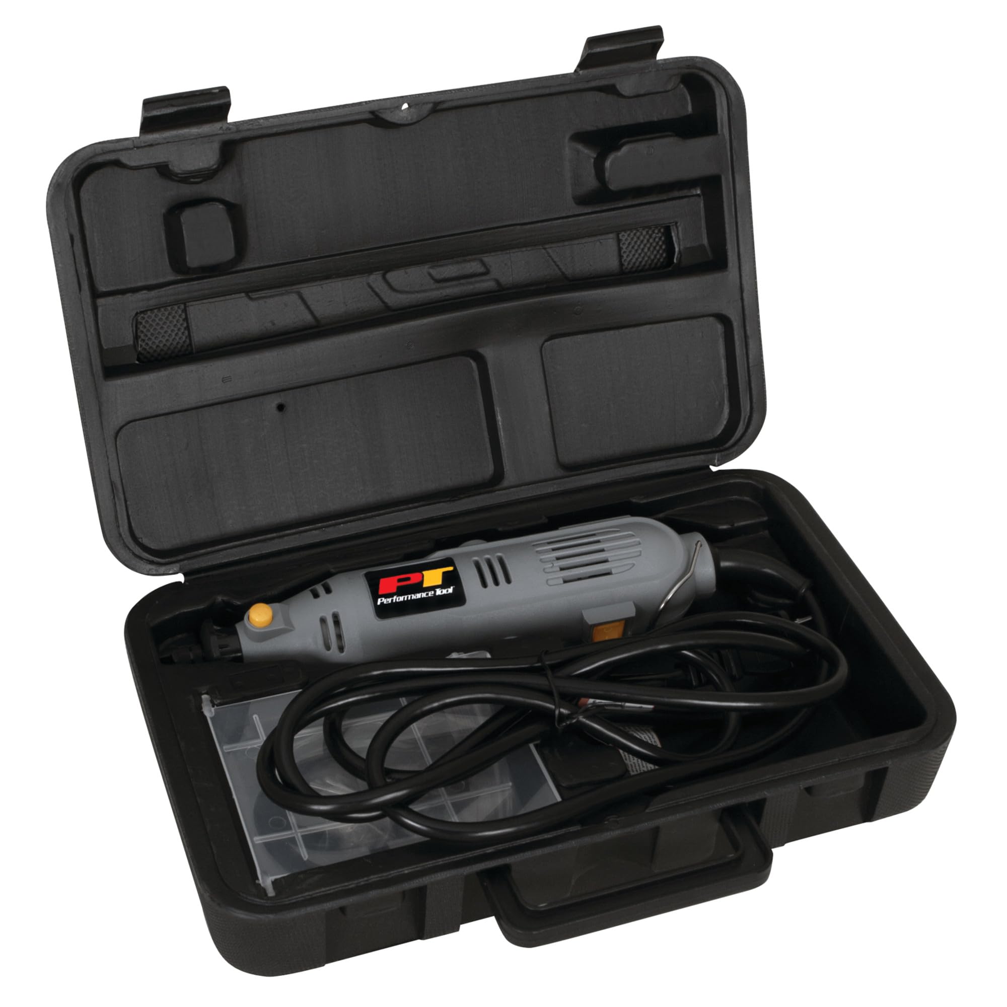 W50031 Performance Tool 43pc Advanced Multi-functional Rotary Tool Kit with Variable Speed & Collet Lock for Around-the-House and Crafting Projects With Case