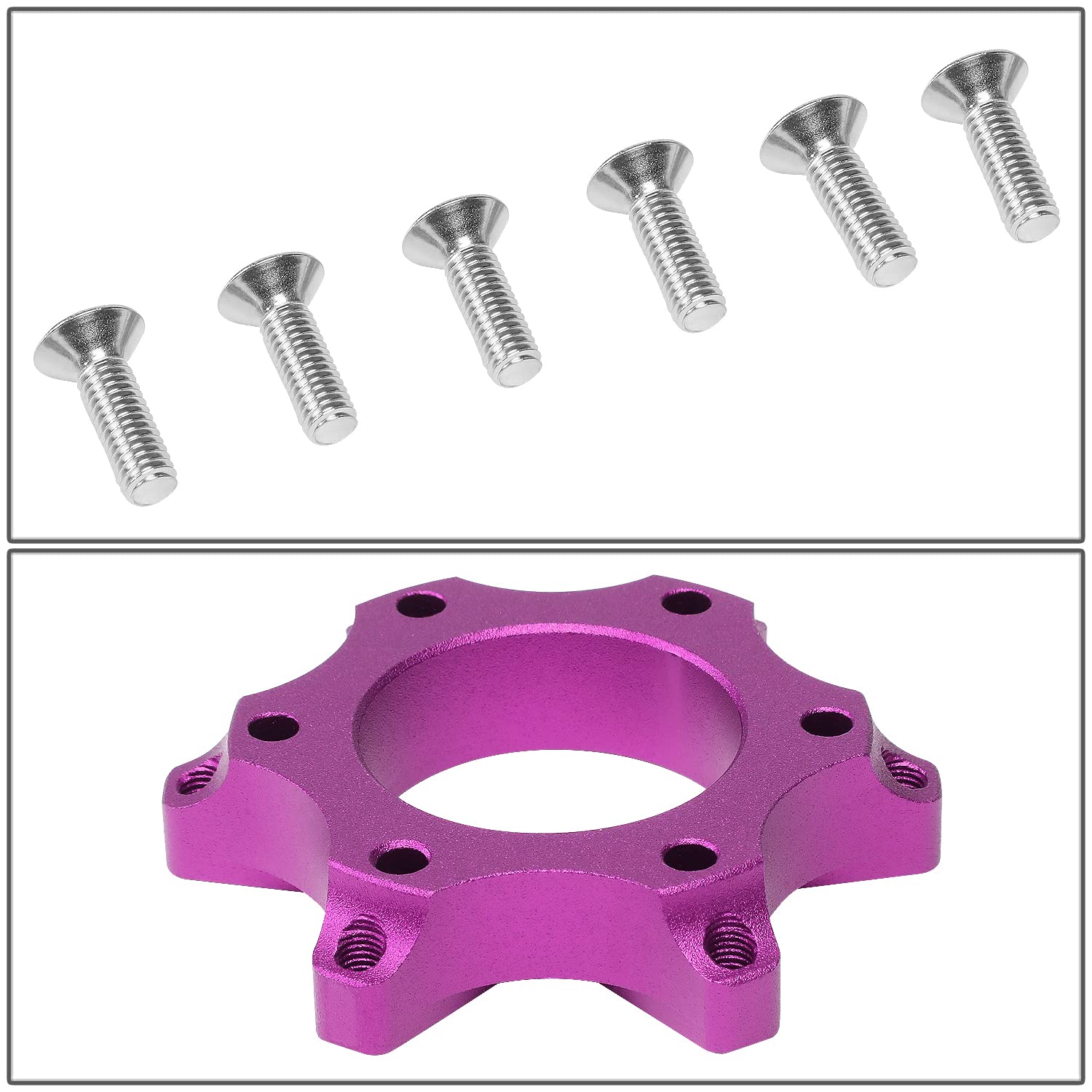 Purple NRG Innovations SRK-LOTH-PP Gaming Steering Wheel Hub Adapter Compatible with Logitech G923 G29 G920 G27, 6 X 70mm Bolt Pattern
