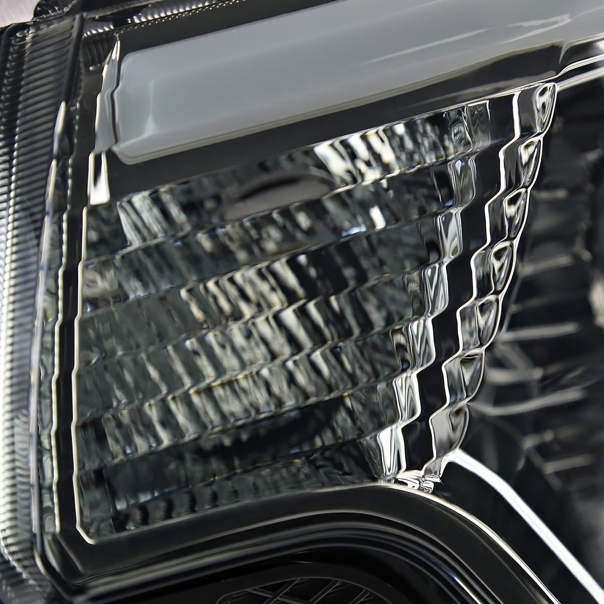 Smoke Spec-D Tuning Projector Headlights w/LED Bar Compatible with 2012-2015 Toyota Tacoma, Left + Right Head Lights Assembly