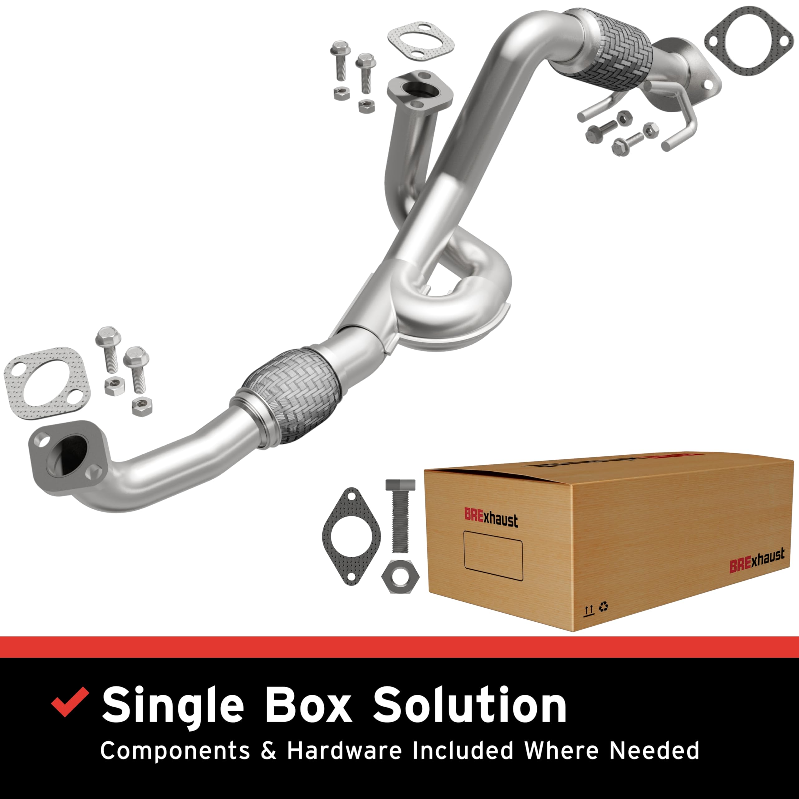 Replacement BRExhaust Front Pipe Kit 107-0244: Direct-Fit, Compatible with 07-09 HYUNDAI SANTA FE 2.7L