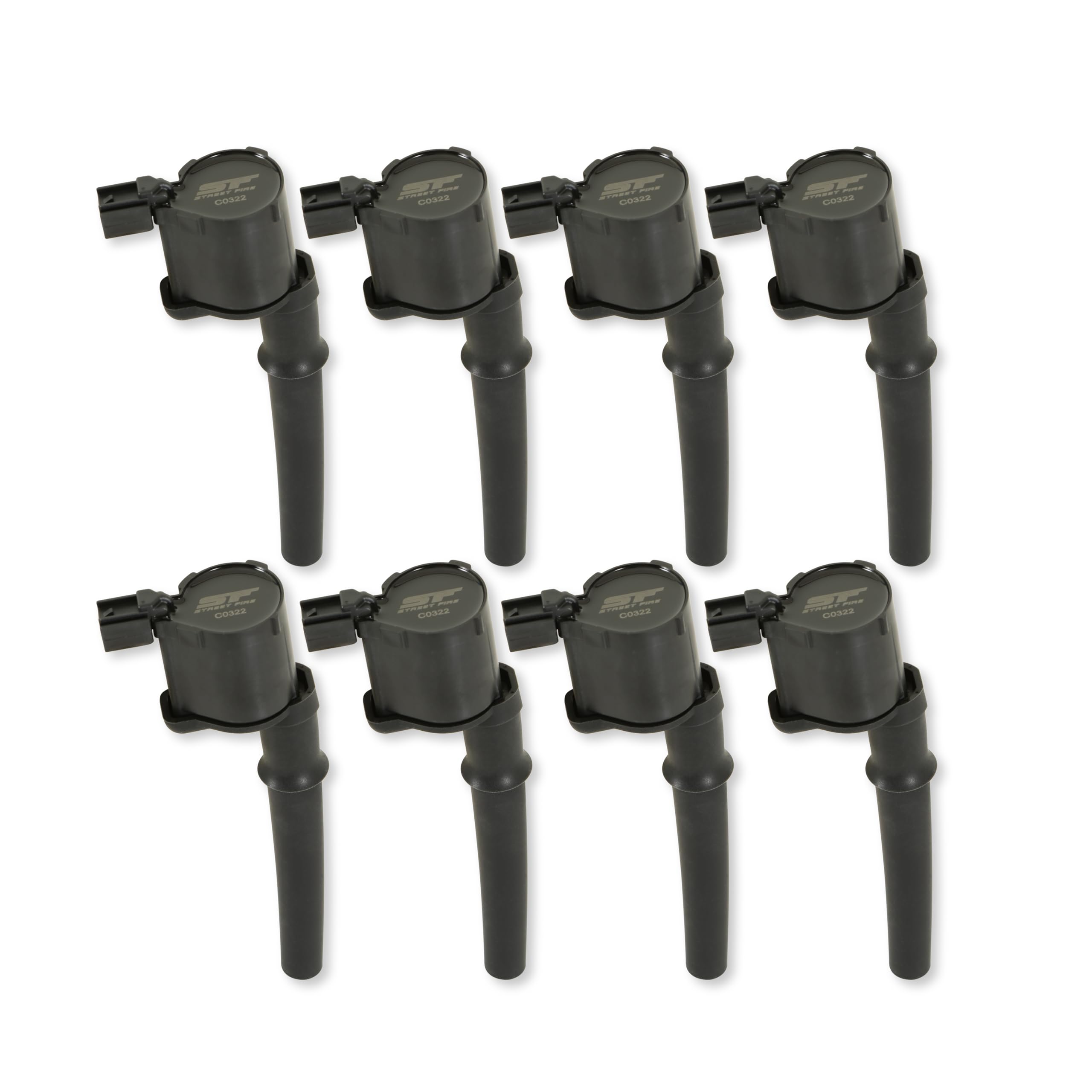 8-Pack MSD Street Fire 55148 Ignition Coils - Black