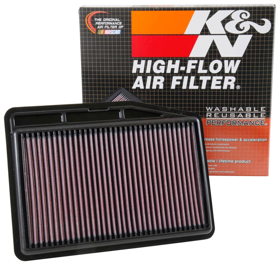 K&N Engine Air Filter: Replacement Car Air Filter, Washable, Clean Every 75,000 Miles, Reusable, Premium: Compatible with 2012-2015 KIA (K5), 33-3061
