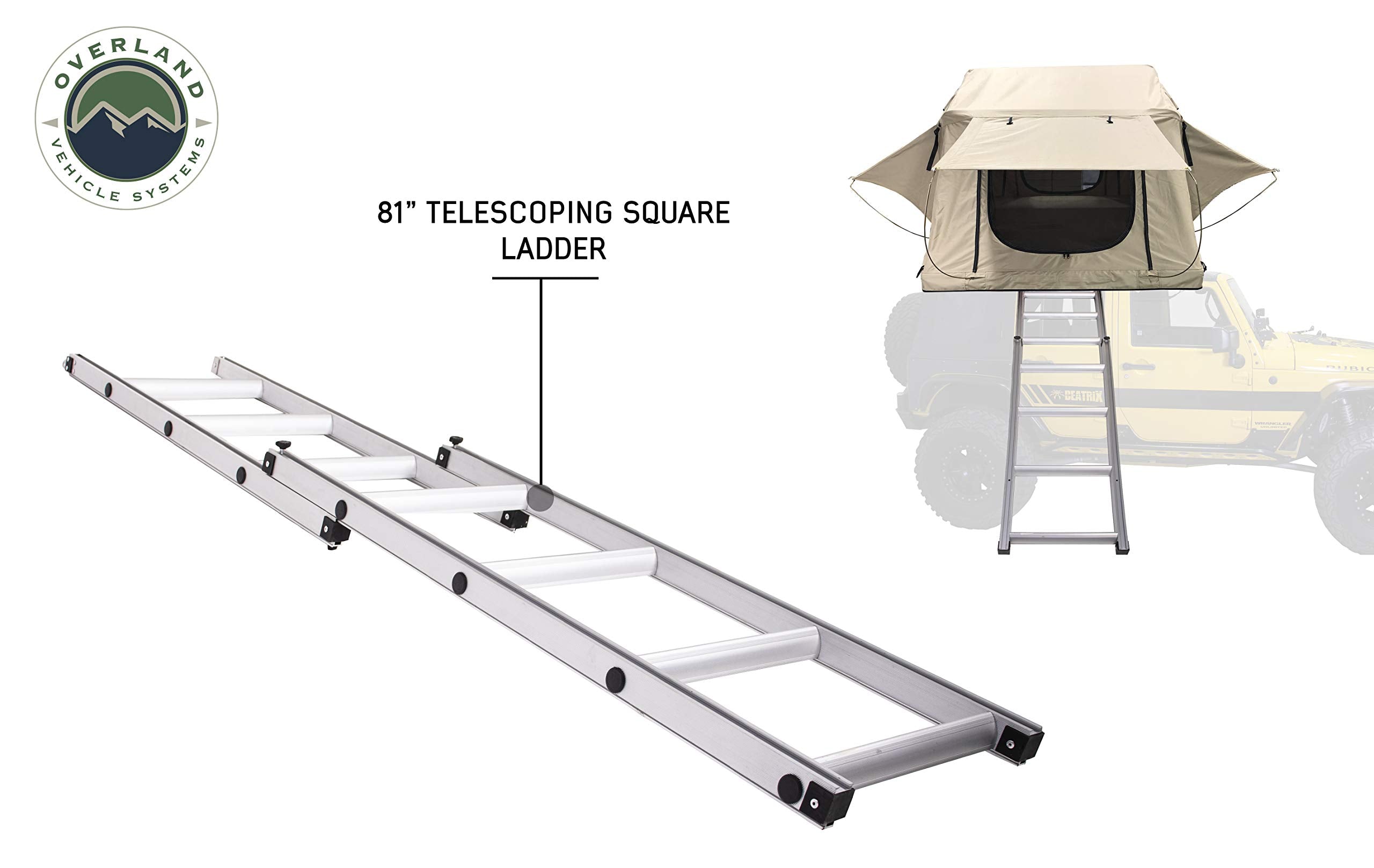 3 Person TMBK Roof Top Tent with Rain Fly Tan Base & Green Rainfly