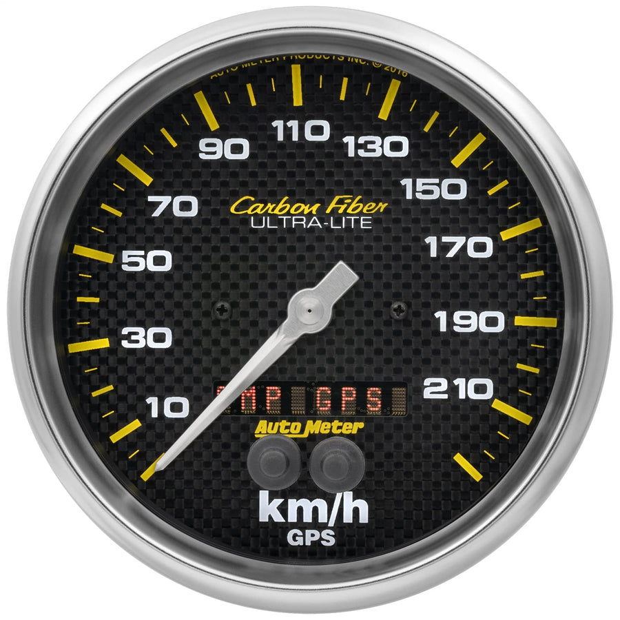 Speedometer AutoMeter 4881-M Gauge (Carbon Fiber 5", 225Km/H, GPS, Carbon Fiber)