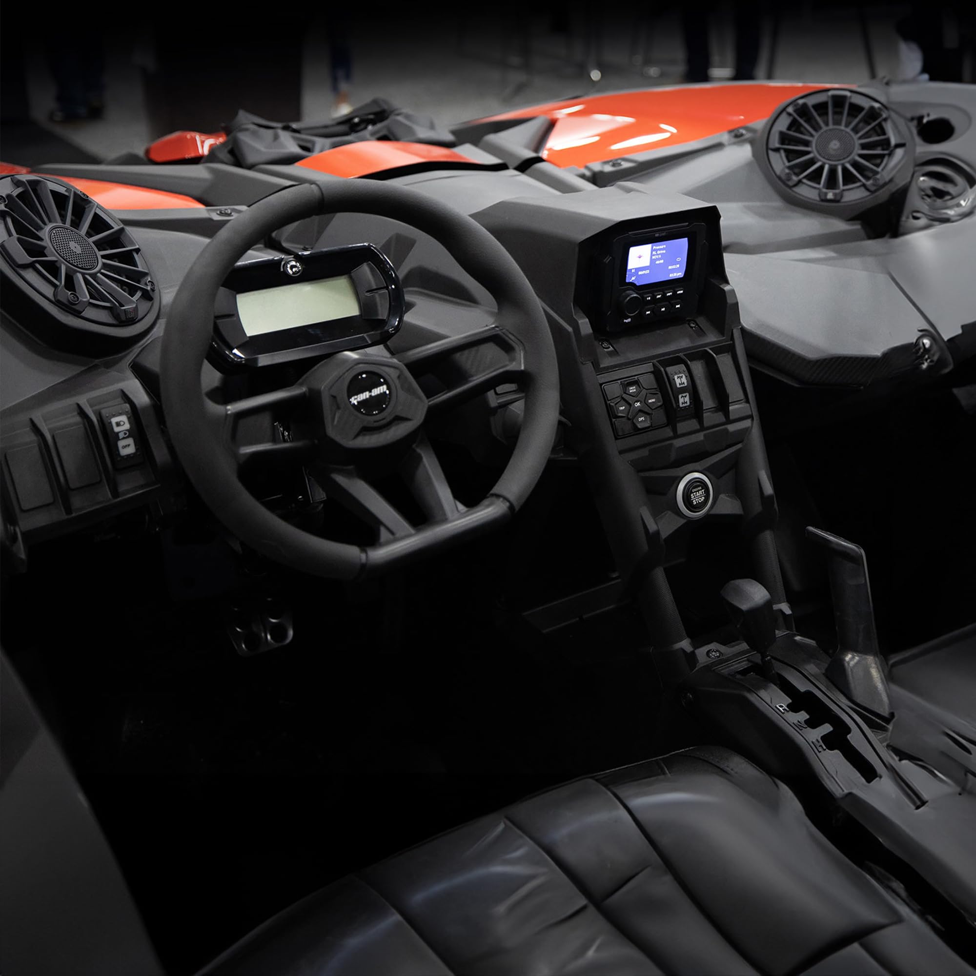 Stage 5 MB Quart 1800 Watt Can Am X3 Tuned, Premium Complete Audio Car Speakers Sound System Utility Terrain Vehicles, Off Road, Black