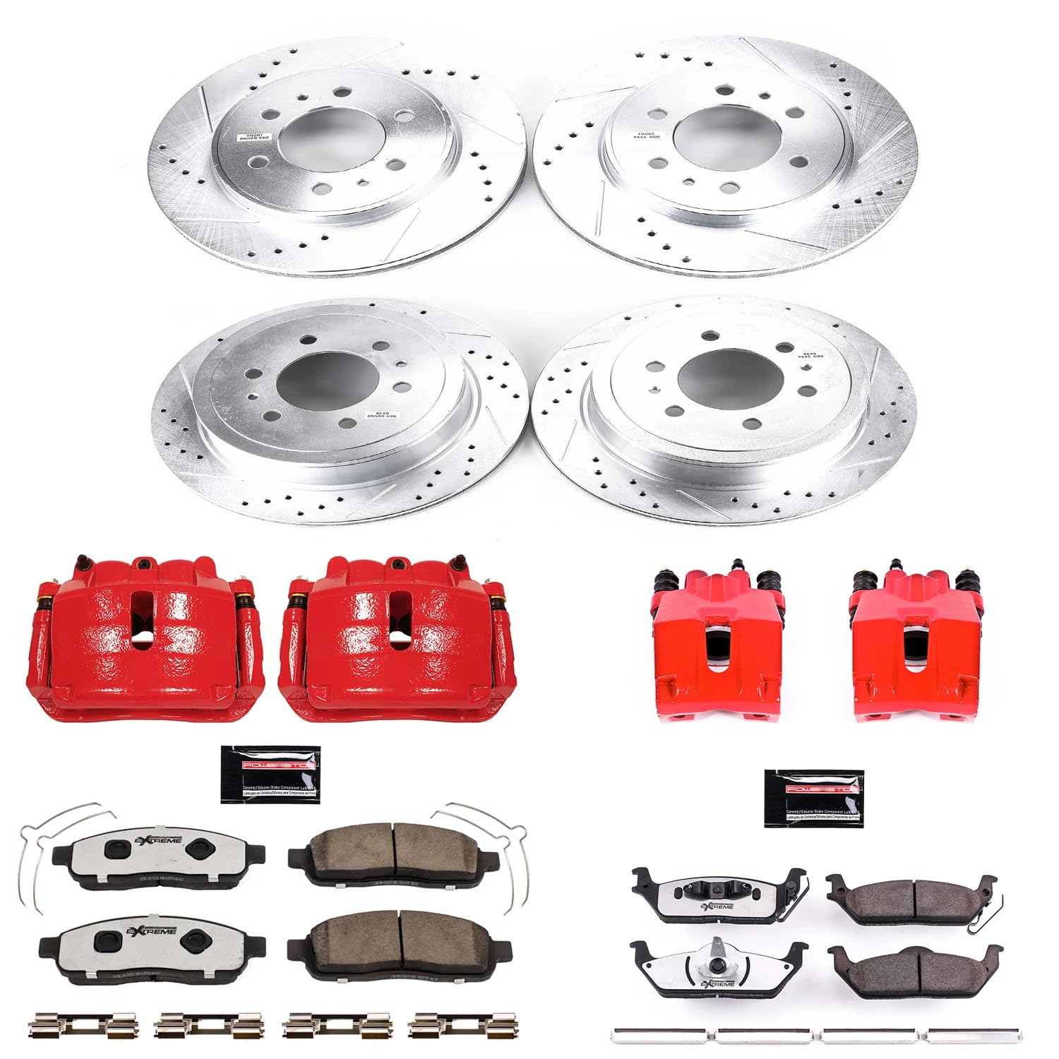Power Stop Z36 KC5335-36 Front and Rear Truck and Tow Brake Kit (with Calipers) For Ford F-150 2009 [Model Specific]
