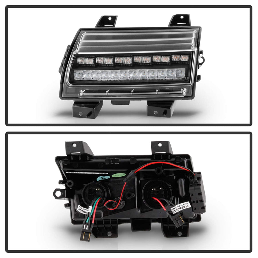 Jeep Wrangler 2018-2019 Spyder 5086785 ( Halogen Model Only Do Not Fit LED Model ) Full LED Front Bumper Lights - Sequential Signal - Black