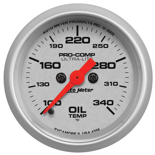 Ultra-Lite Auto Meter 4356 Electric Oil Temperature Gauge