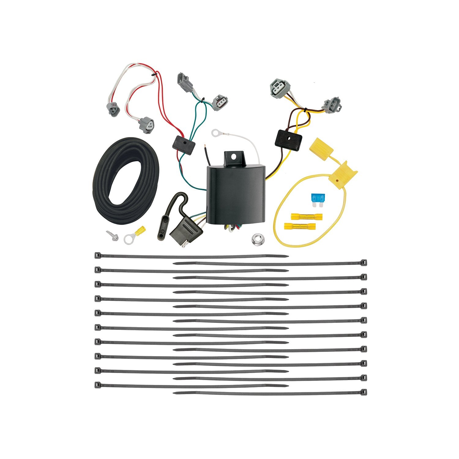 T-One® Tekonsha Harness T-Connector, 4-Way Flat, Compatible with Select Toyota Tacoma