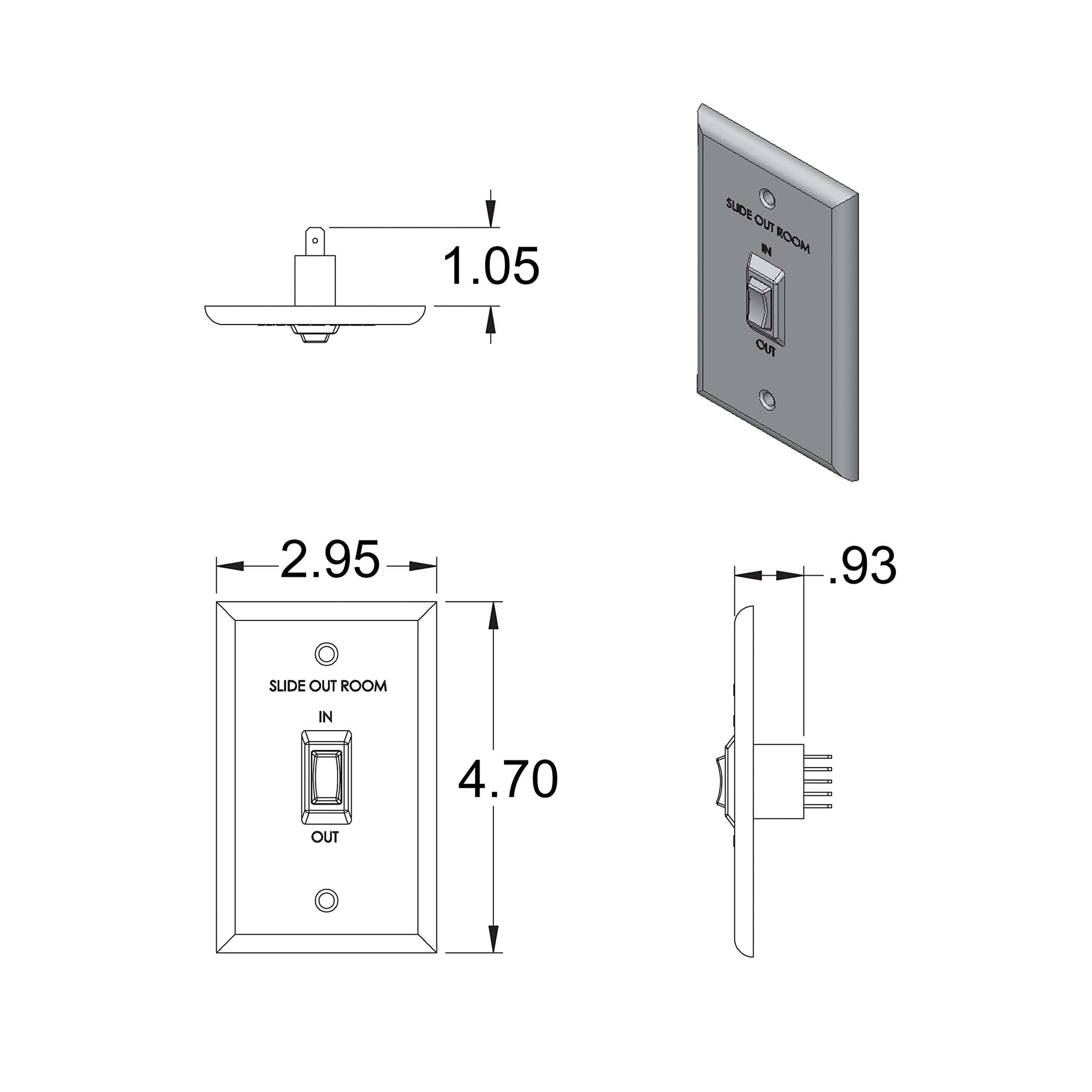 Almond AP Products Replacement Hydraulic Interior Switch for Slide-Out