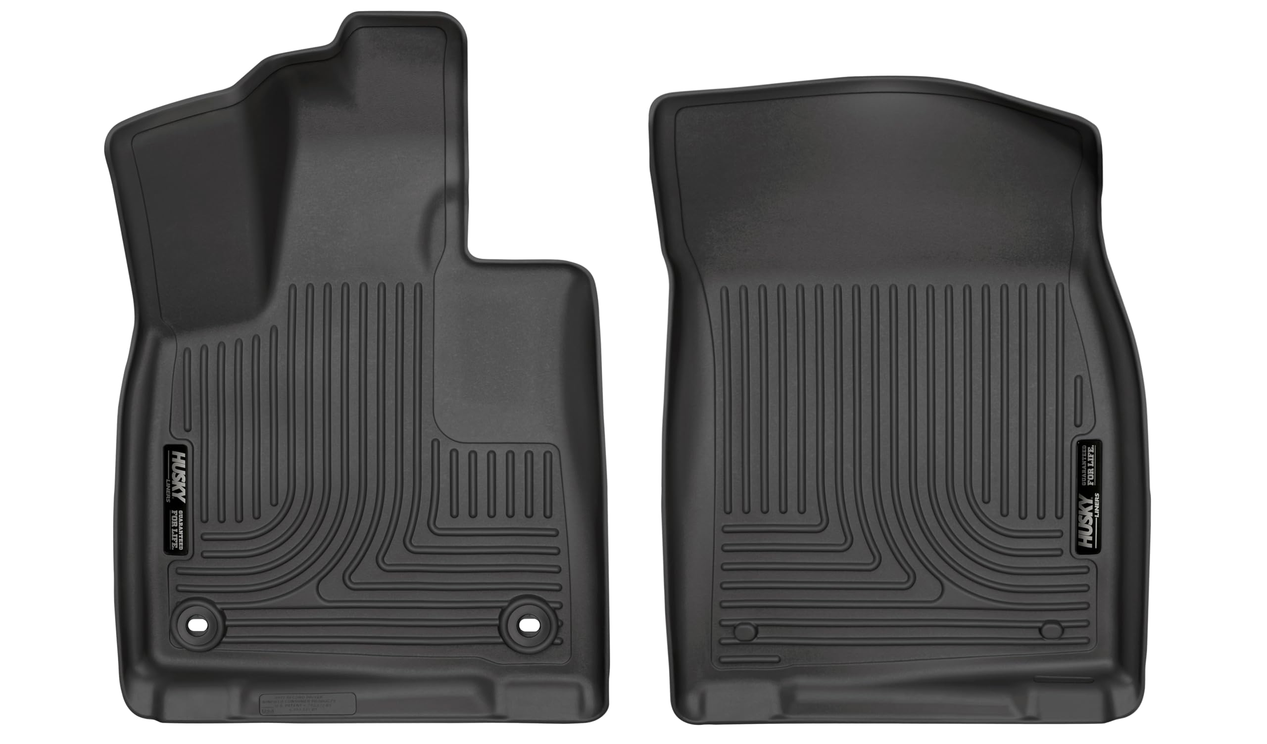 Weatherbeater Husky Liners Floor Mats | Fits 2016-2022 Lexus RX350 & RX450h; 2018-2022 Lexus RX350L & RX450hl | Front Row, 2-pc Black - 17401