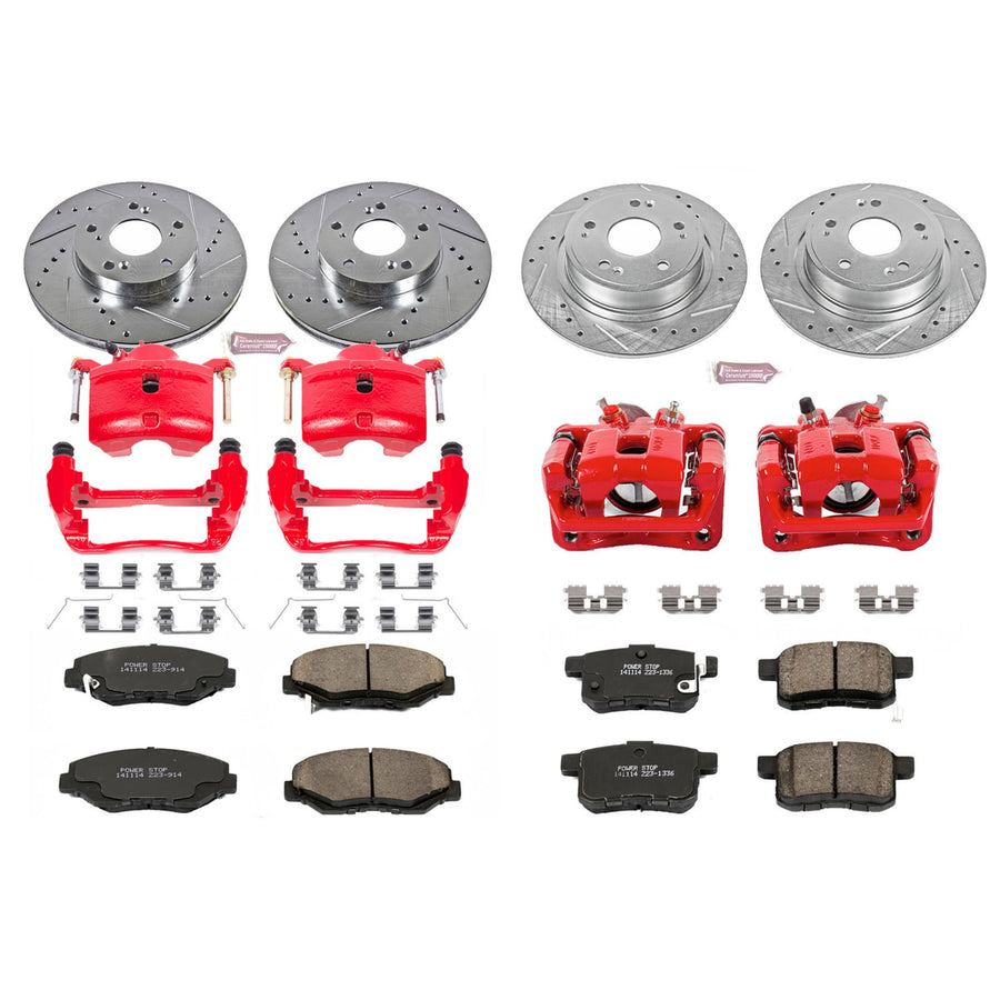 Power Stop Z23 Evolution Sport Brake Kit with Calipers For 2008-2010 Honda Accord [Model Specific]