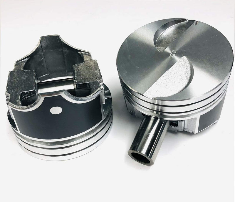 Hypereutectic Silvolite Flat Top Pistons compatible with Ford & Mercruiser 7.5L 460 engines (4.360" STD Bore Diameter)
