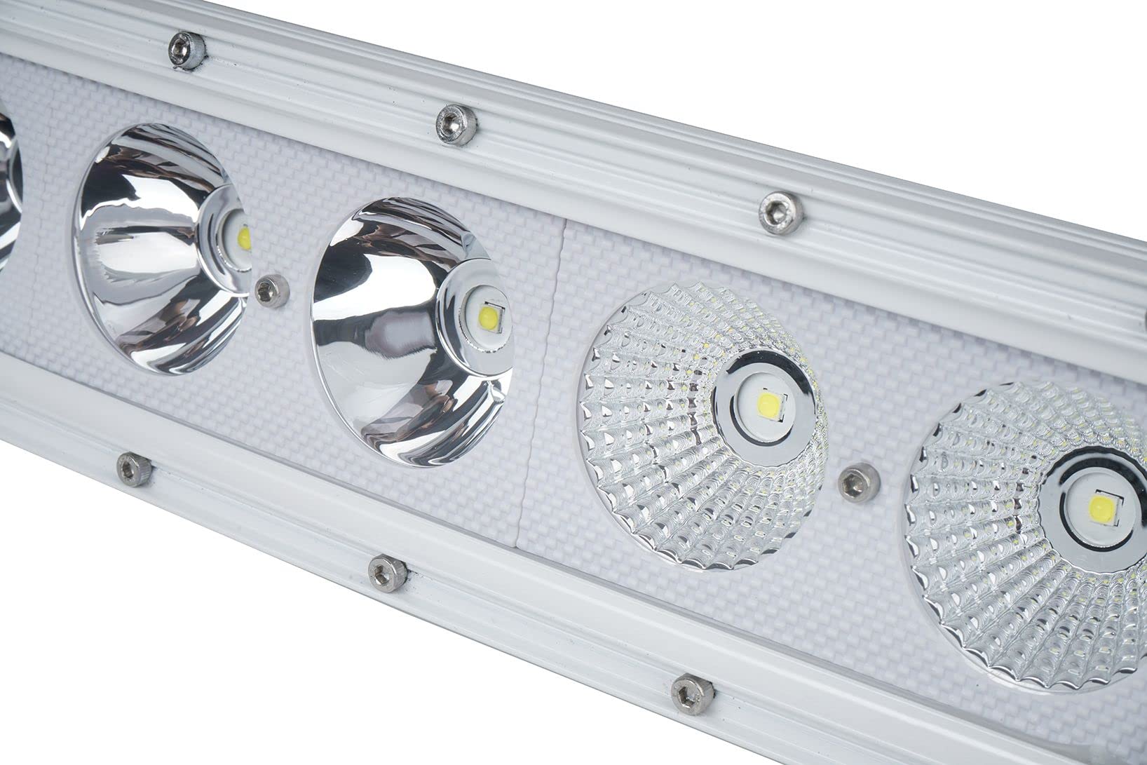 Race Sport Lighting 30.5inch MS140WCWA Single Row Marine Grade Wrap Around White Shell Light Bar with 140-Watt 14 x 10W High Intensity OSRAM LEDs