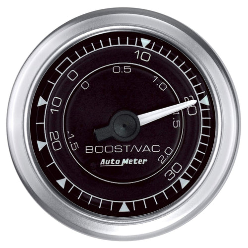 Vac/Boost AutoMeter 8103 Gauge, 2 1/16", 30Inhg-30Psi, Mechanical, Chrono