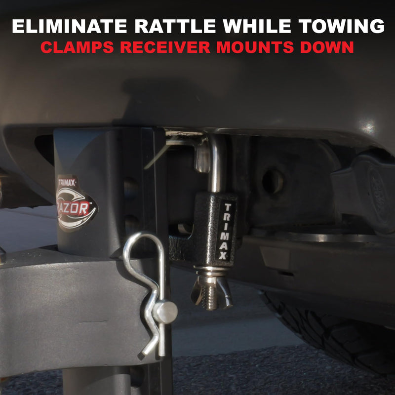 Trimax – Anti-Rattle Clamp – THC200 – Fits 2" Hitch Receivers, Reduces Movement and Noise, Heavy-Duty Steel, Easy Installation, Secure Tight Fit