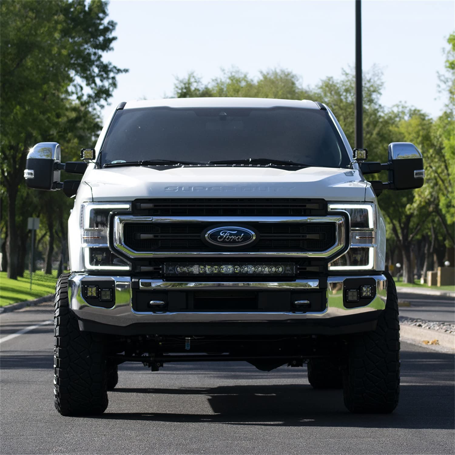 A-Pillar Mount RIGID 46735, FIT 2020+ FORD SUPERDUTY. (Lights Not Inc) Compatible With 360-Series, D-Series, Radiance Pods, Adapt XP, DXL