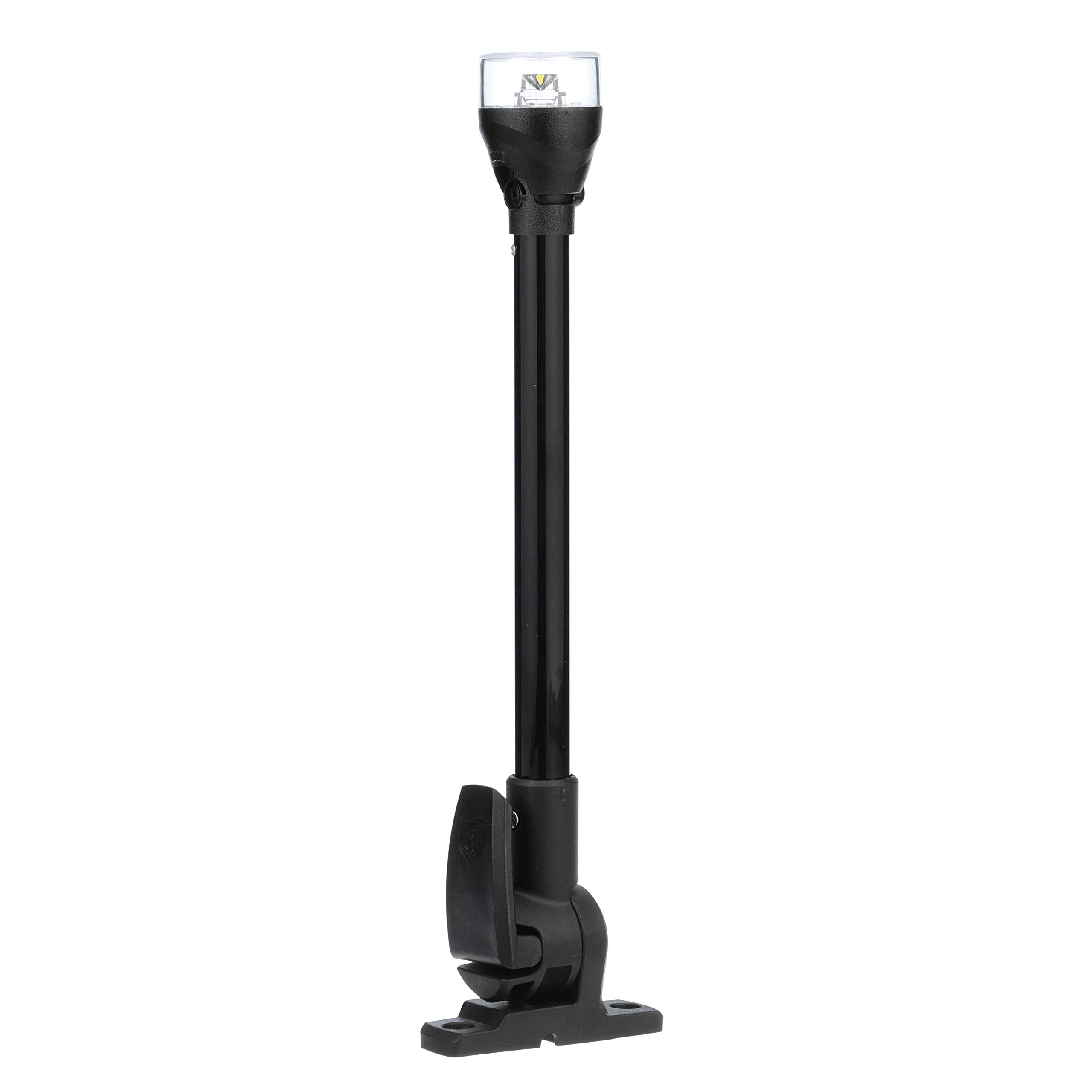 12-Inch Attwood 5558-P12A7 All-Round LED Fold Down Navigation Light Black Base