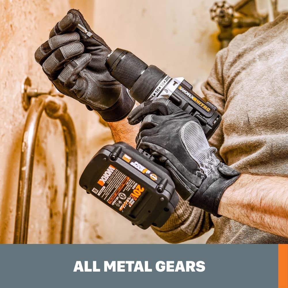Worx 20V WX352L Power Share 1/2" Cordless Hammer Drill