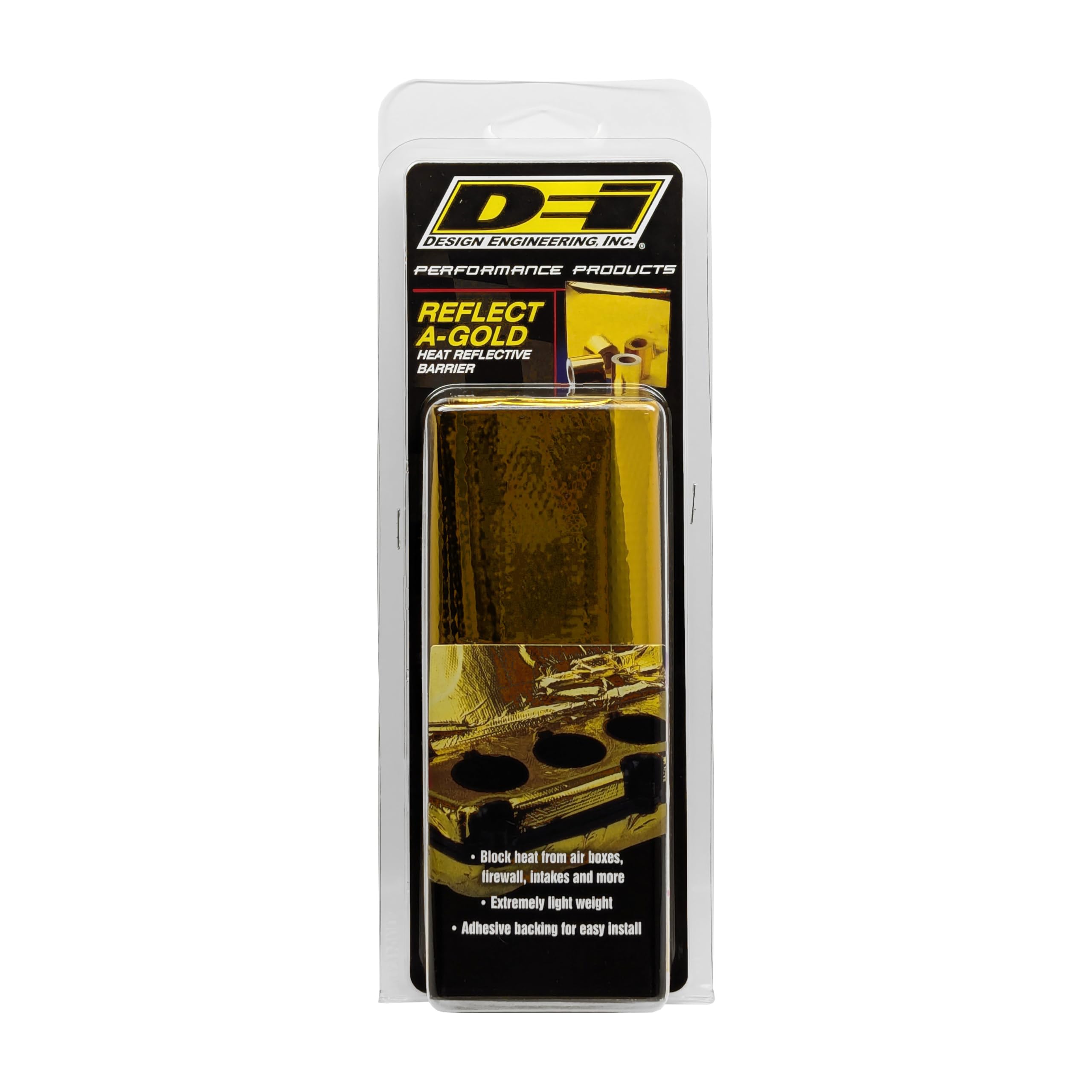 10066 Design Engineering Reflect-A-Gold 12" x 12" High-Temperature Heat Reflective Adhesive Backed Sheet