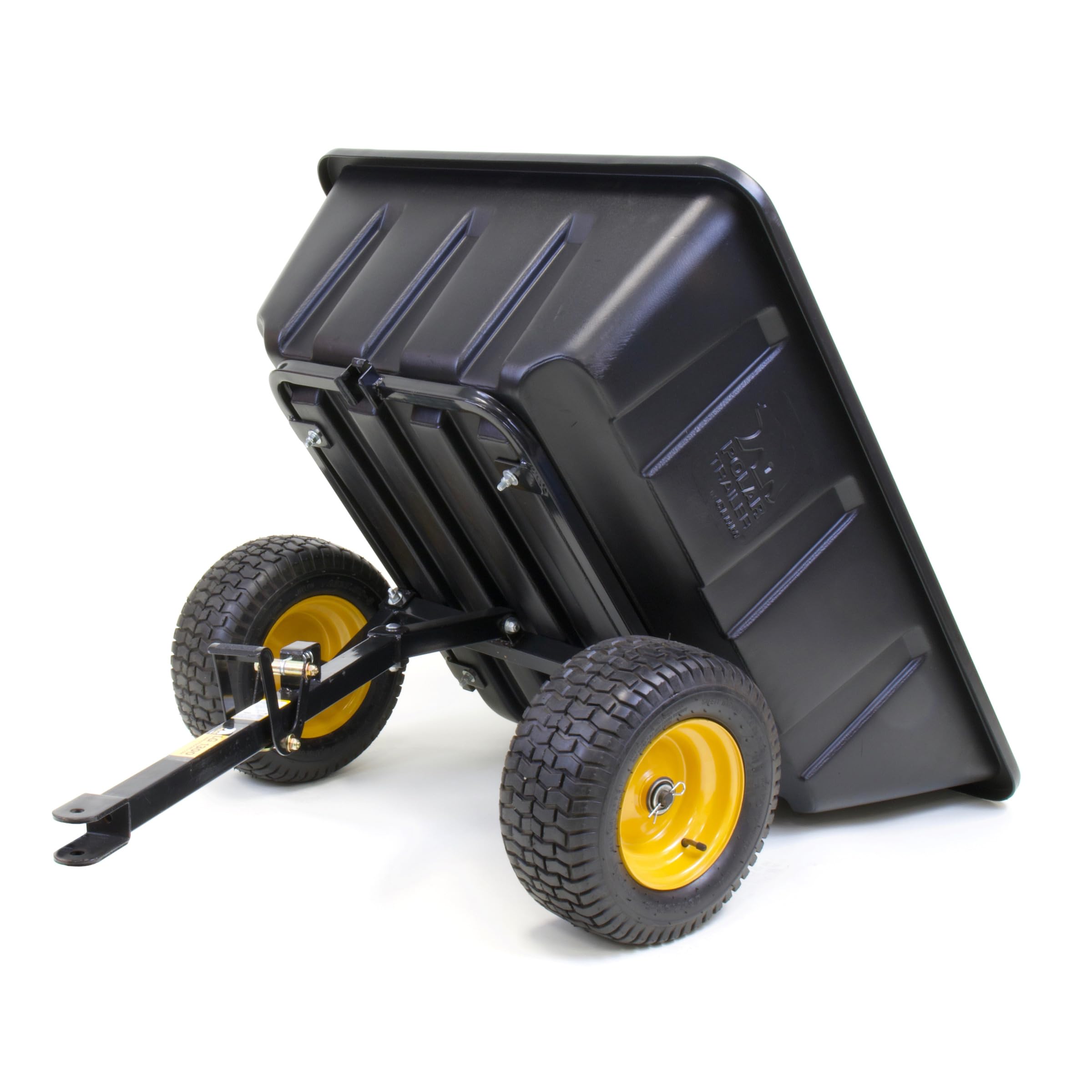 Heavy-Duty Polar Trailer 12816 ATV/UTV Utility Trailer – 1300 lb Capacity, Tilt & Pivot Dump Frame, Rustproof Tub for Outdoor Hauling (50" x 38.5" x 16", Black)