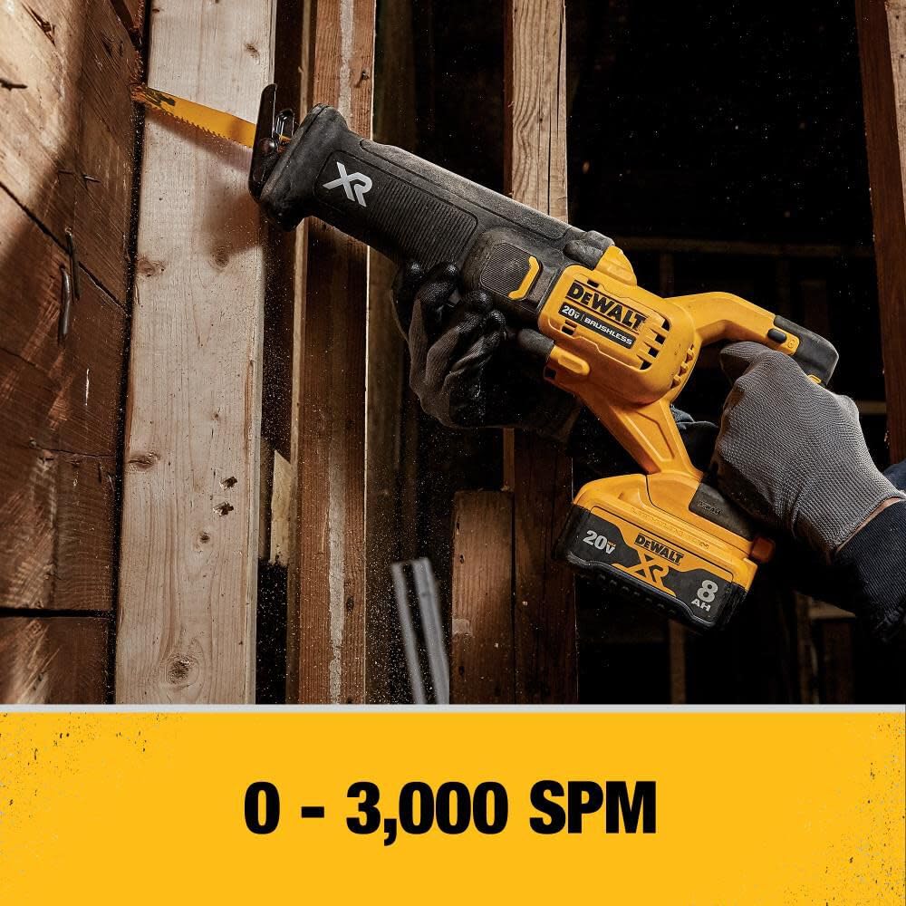 20V MAX XR DEWALT Reciprocating Saw with Power Detect, Tool Only (DCS368B)