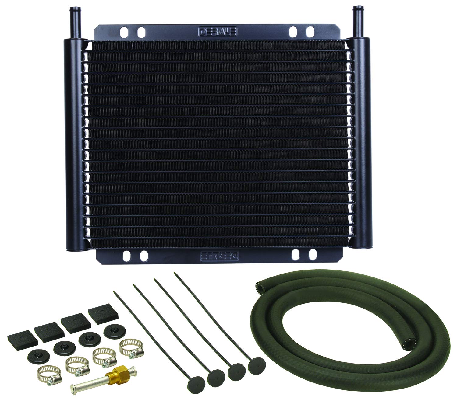 13503 Derale Series 8000 Plate and Fin Transmission Oil Cooler , Black