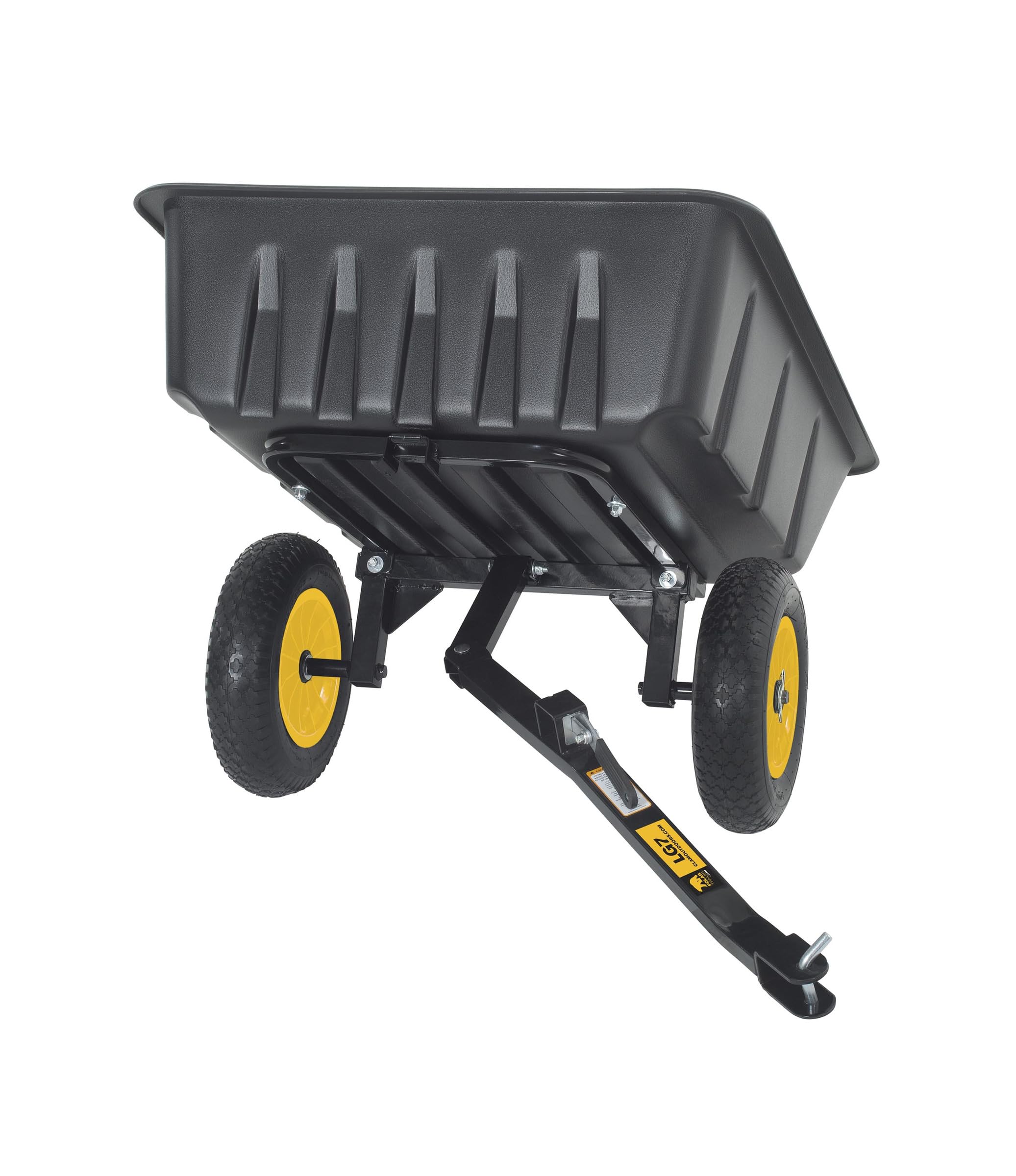 Heavy-Duty Polar Trailer 9393 LG7 ATV/UTV Hauling Trailer – 600 lb Capacity, Tilt Dump Frame & Rustproof Tub for Outdoor Work (10 Cu. Ft, Black)