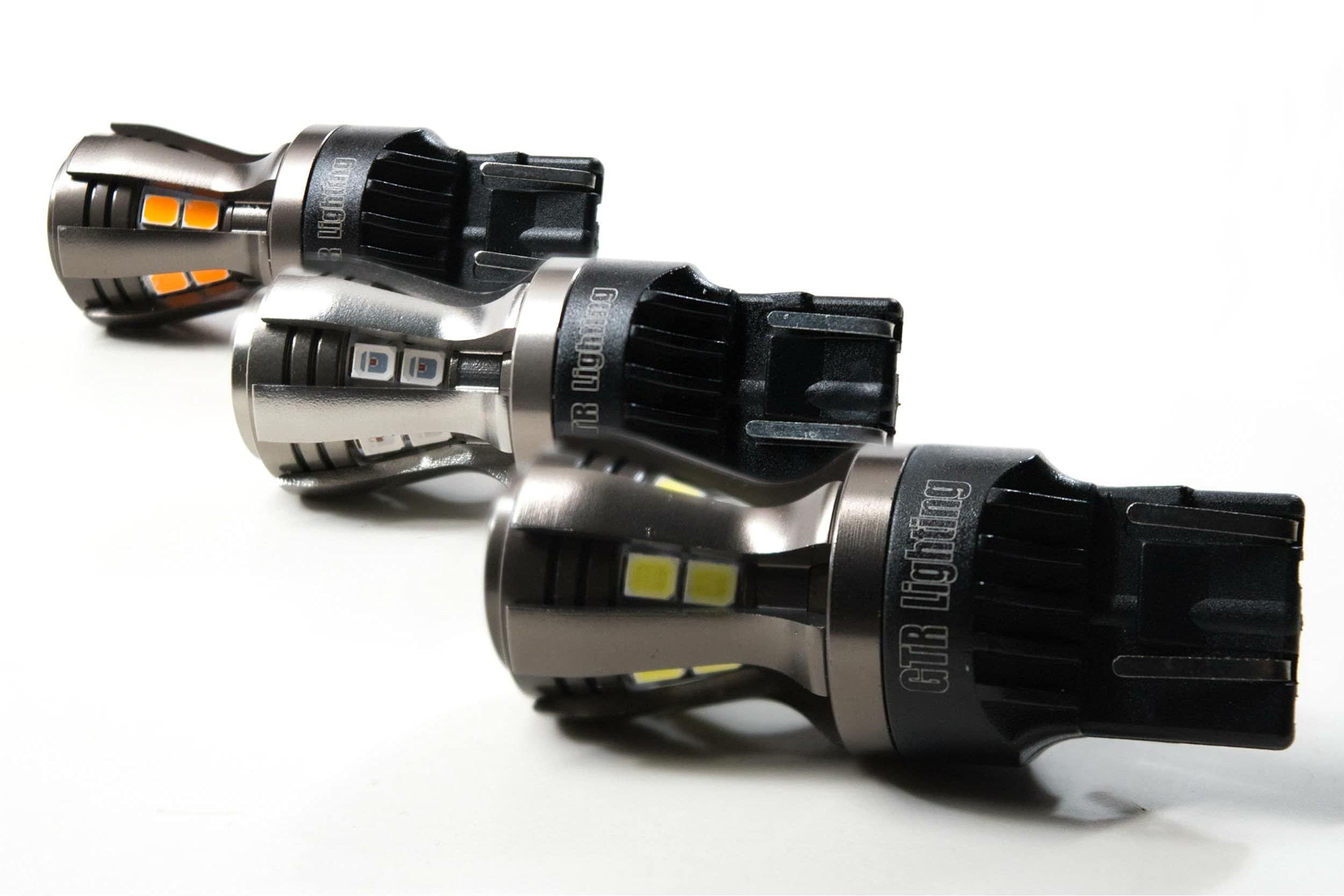 Amber Armor Series GTR Lighting LED Bulb, 7440/7443, Universal Upgrade, Front & Rear Turn Signals, Side Markers & Daytime Running Lights (DRL), Ultra Bright Plug and Play Replacement. (1x GTR.LED290)