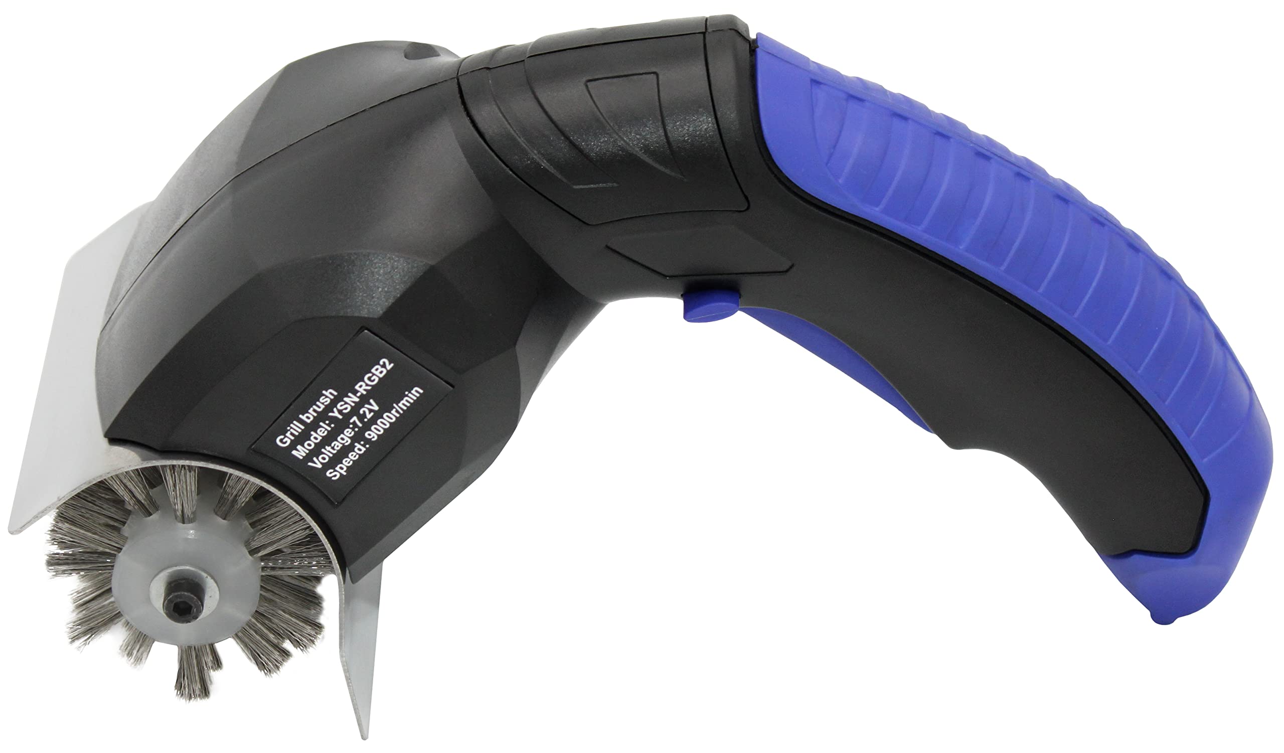 Electric BBQ Grill Brush Flame King Cordless and Rechargeable Stainless Steel Bristles,Black