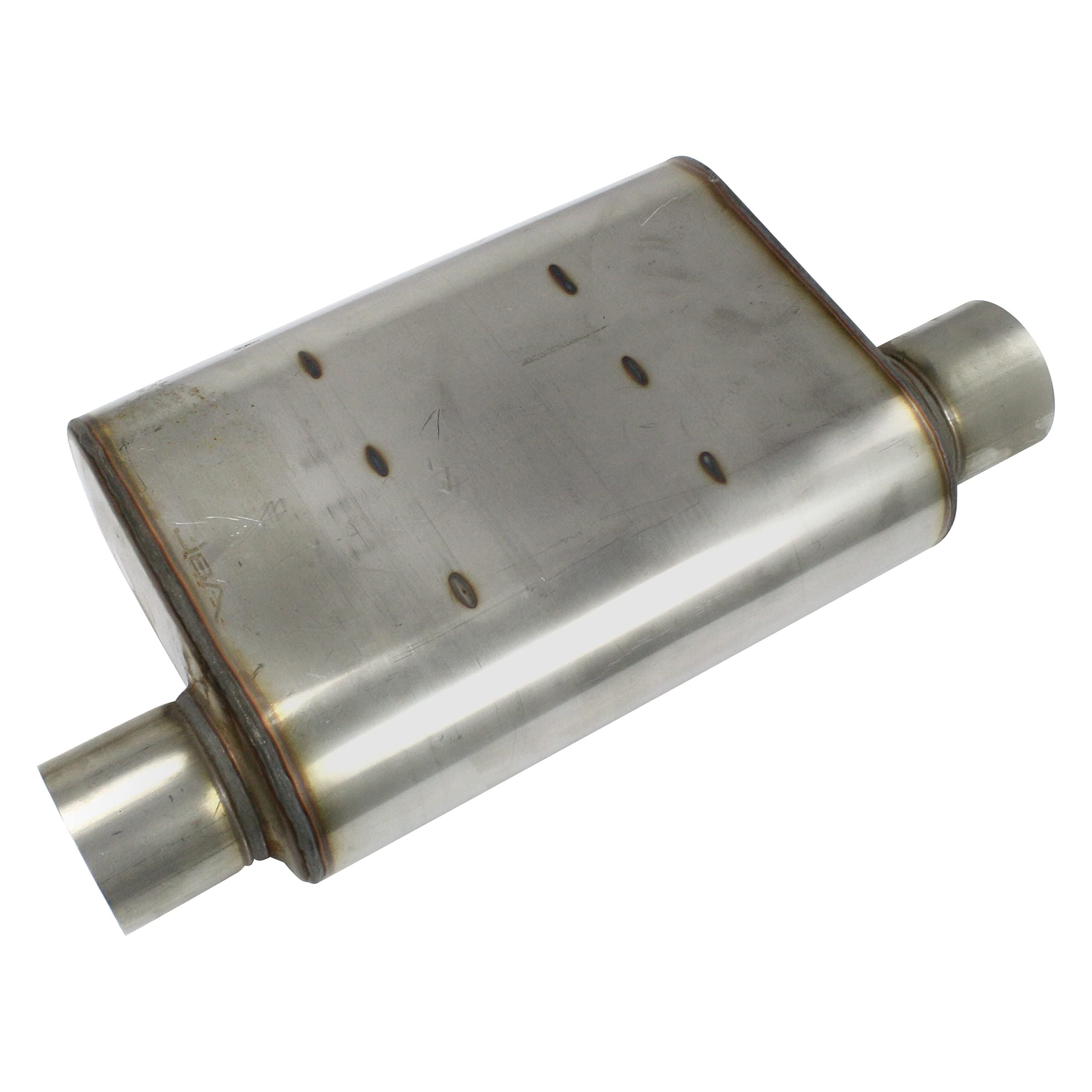 Muffler JBA 40-301301 ("Universal" Chambered Style 304SS 13"x9.75"x4" 3" Inlet/Outlet Diameter Offset/Offset same side), 1 Pack