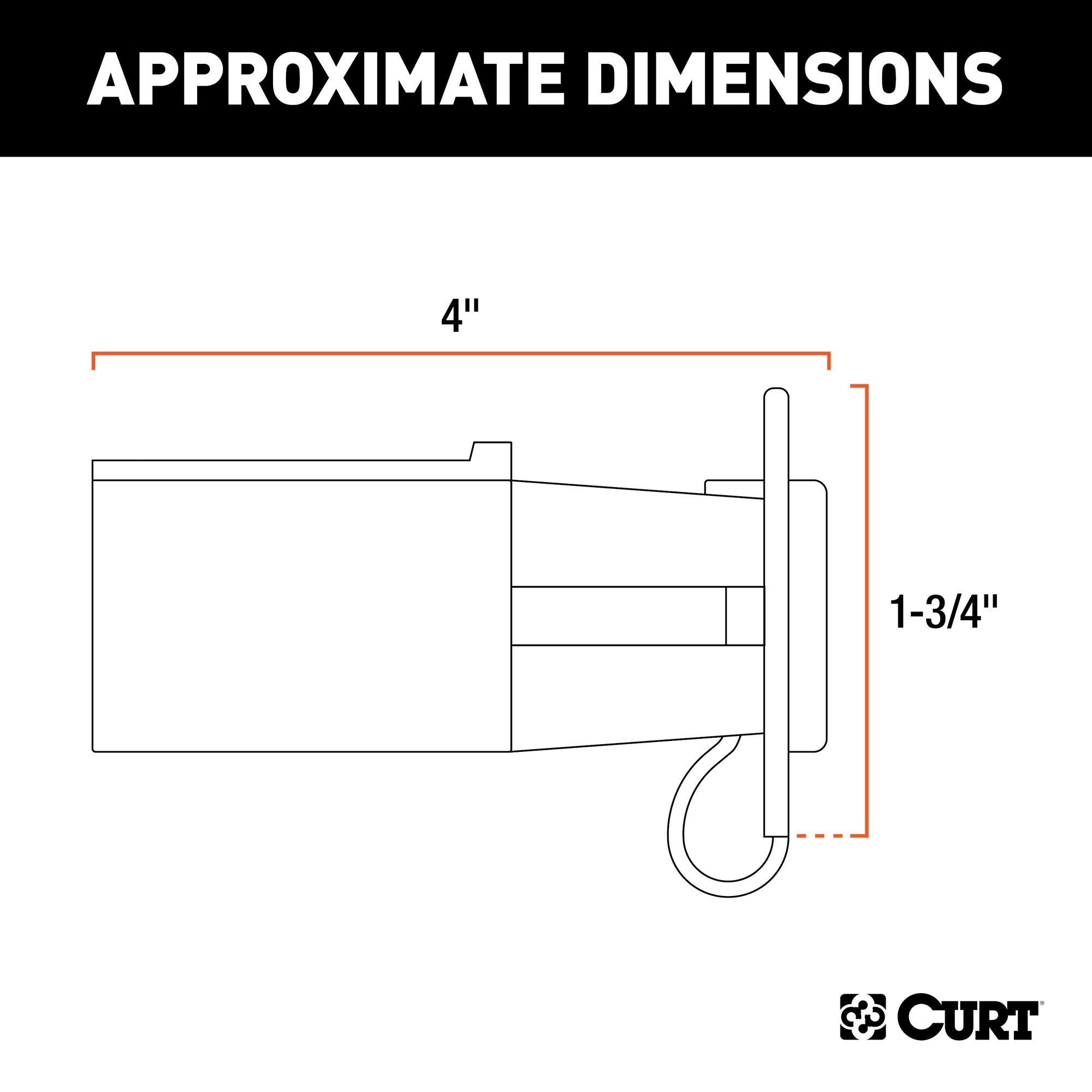 CURT 57255 6-Way Round Trailer Wiring Adapter to 7-Way RV Blade Vehicle-Side with Tester, Center Pin Auxiliary Power