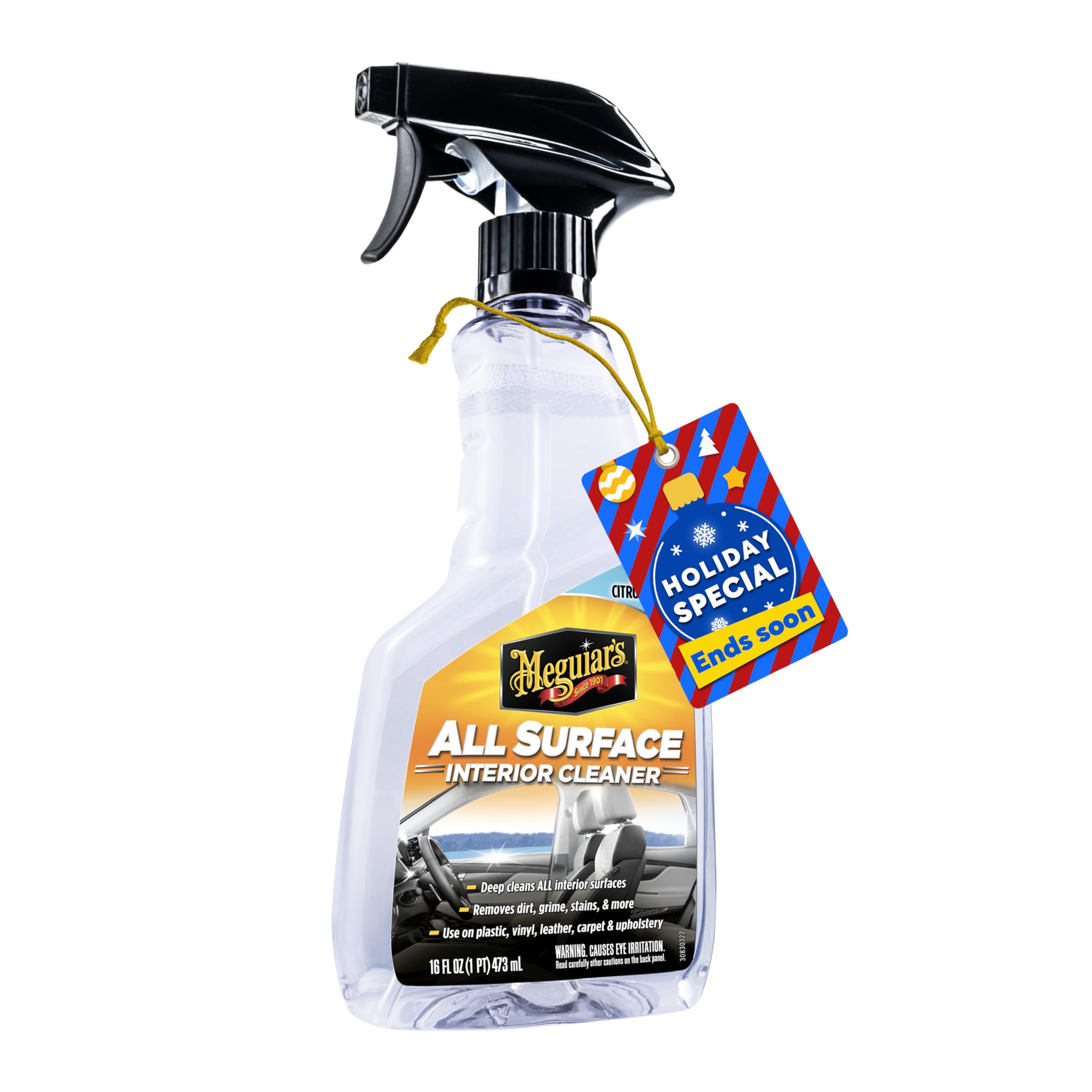 Meguiar's Interior Cleaner All Surface - All Purpose Interior Cleaner Quickly and Safely Cleans All Your Surfaces and Leaves Behind a Pleasant Scent, 16oz