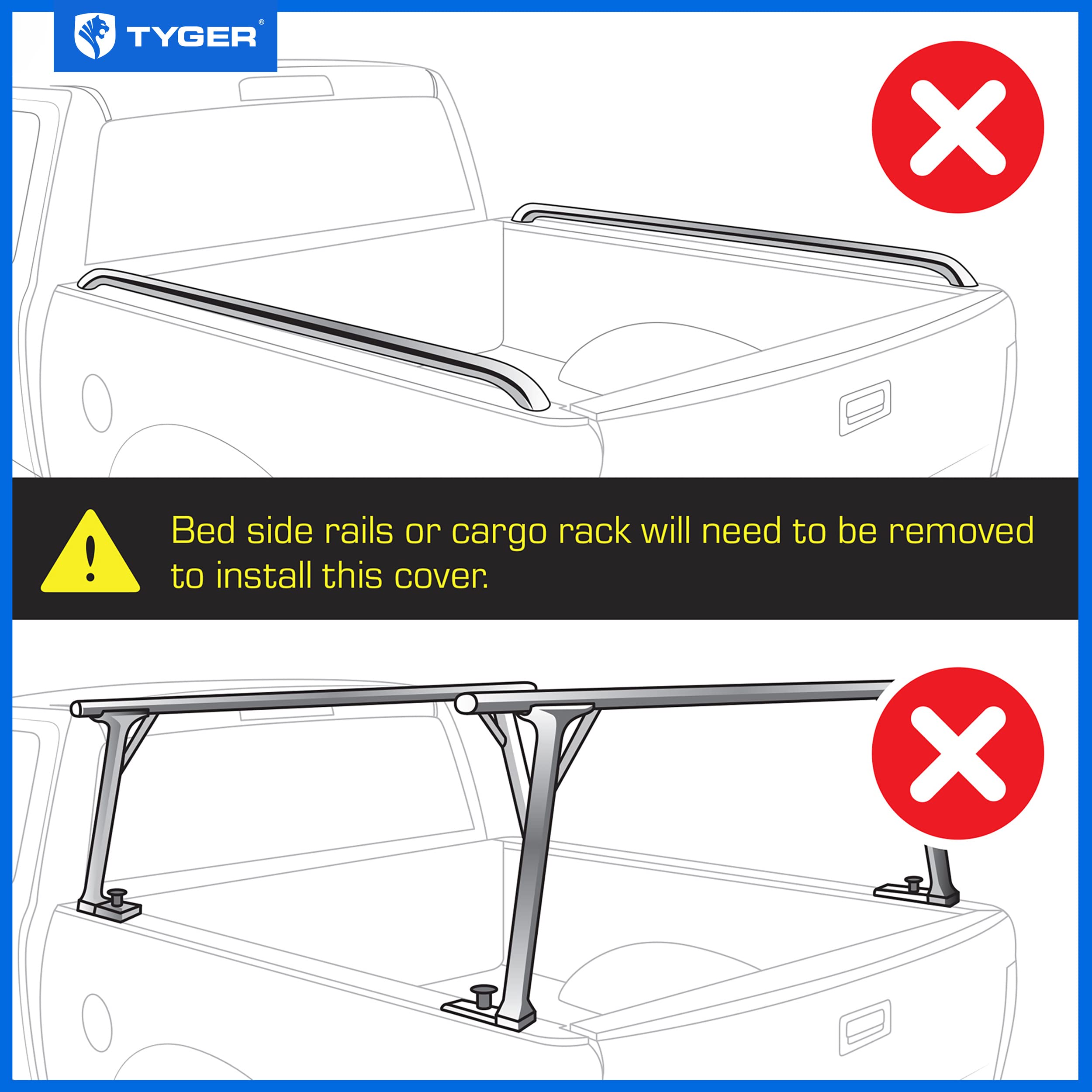 Tyger Auto T1 Truck Bed Soft Roll-up Tonneau Cover Compatible with 2019-2023 Ford Ranger | 6' (73") Bed | TG-BC1F9067